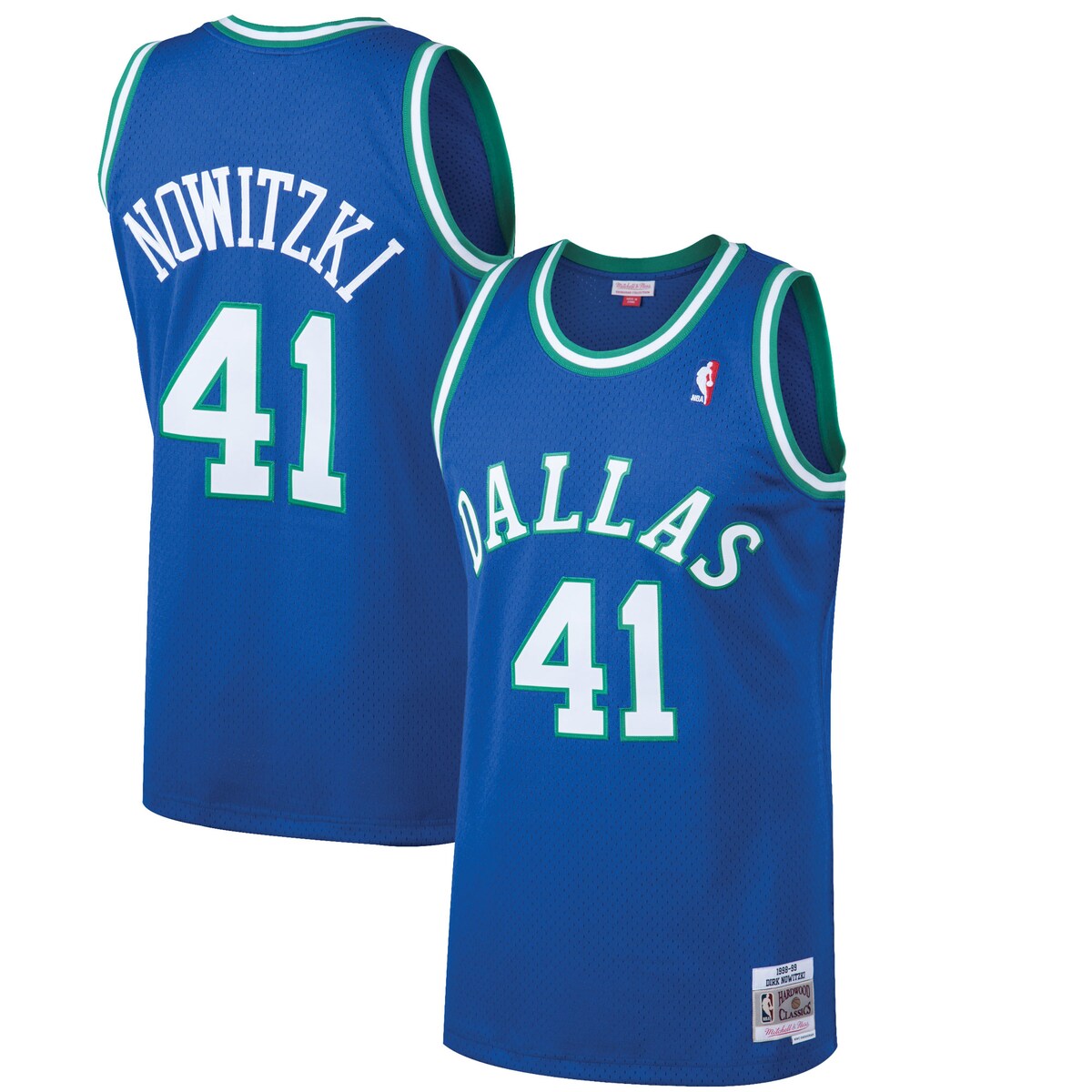 【公式グッズ】NBA マーベリックス ダーク・ノビツキー ユニフォーム Mitchell & Ness/ミッチェル＆ネス メンズ ブルー (MNC NBA HWC Mens Swingman Jersey)｜Fanatics公式ストア 店