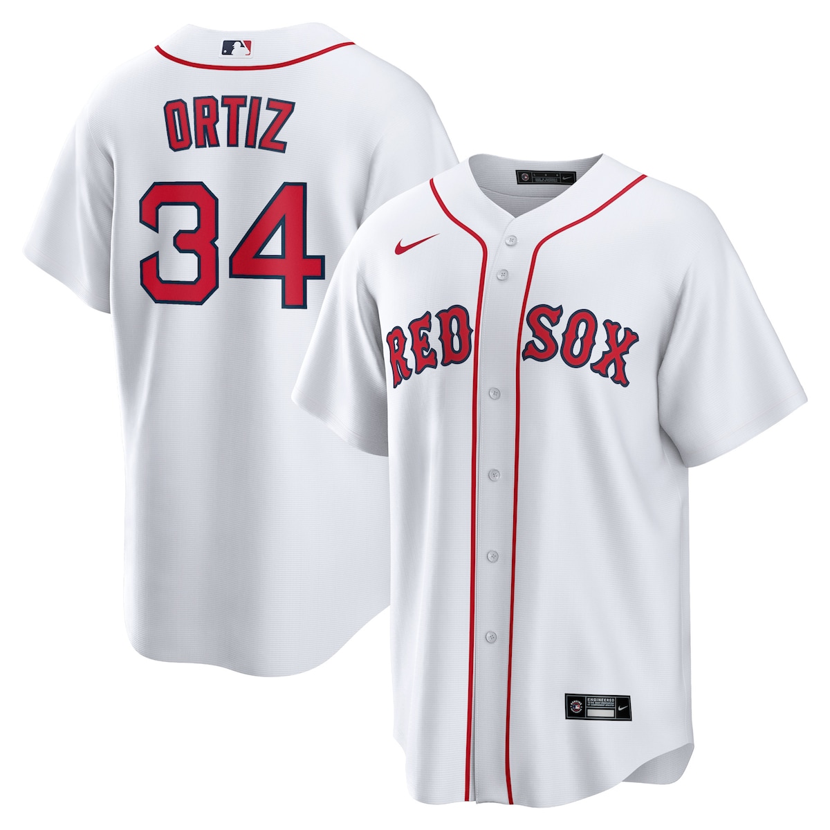 【公式グッズ】MLB レッドソックス デビッド・オルティス レプリカ ユニフォーム Nike/ナイキ メンズ ホワイト (Men's Nike Replica David Ortiz Jersey)
