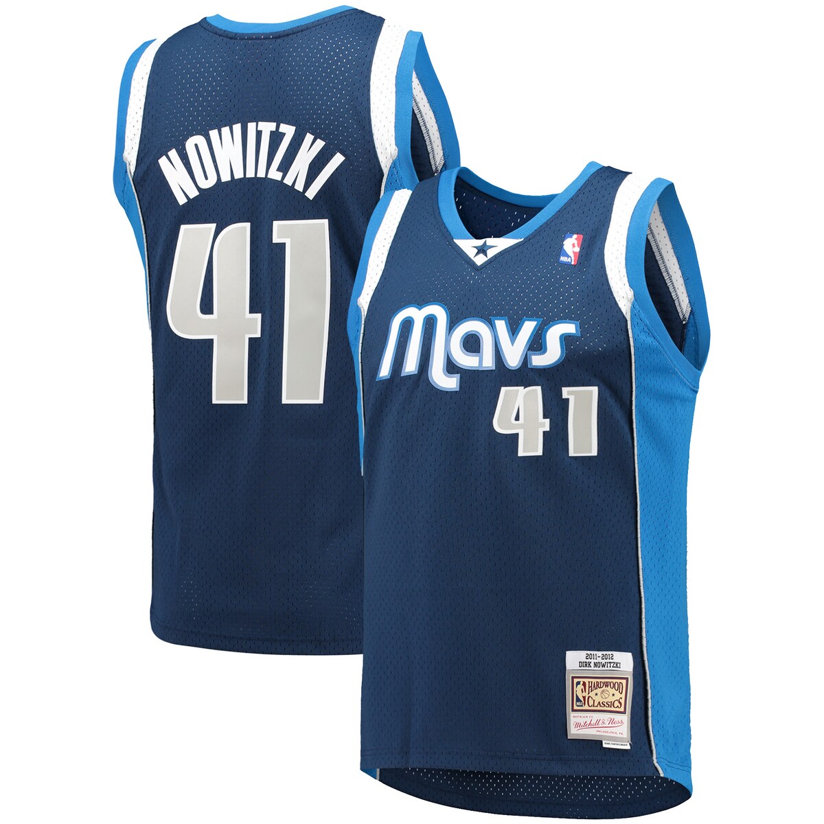 【公式グッズ】NBA マーベリックス ダーク・ノビツキー ユニフォーム Mitchell & Ness/ミッチェル＆ネス メンズ ネイビー (MNC NBA HWC Mens Swingman Jersey)