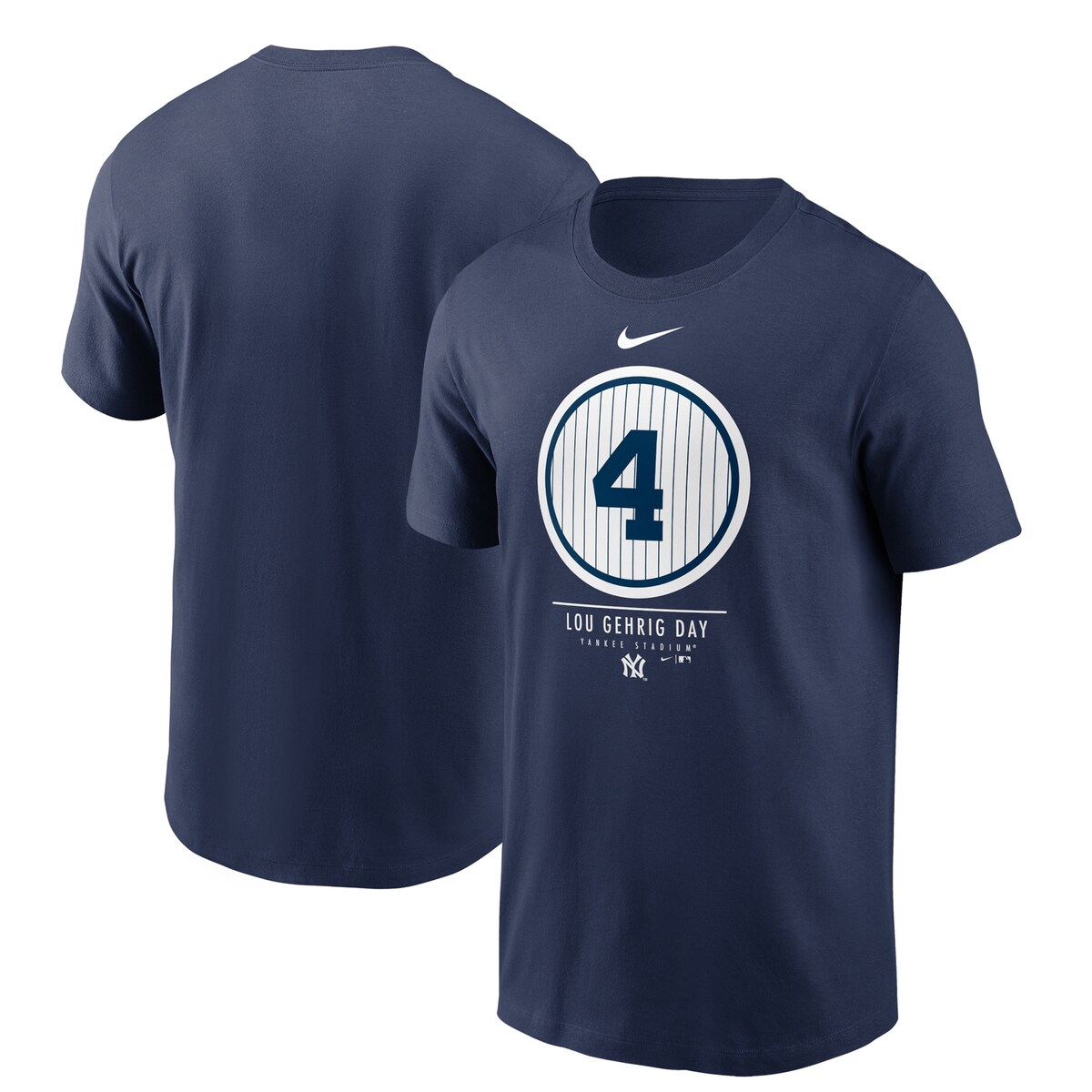 【公式グッズ】MLB ヤンキース ルー・ゲーリッグ Tシャツ Nike/ナイキ メンズ ネイビー (Lou Gehrig Day Tees)