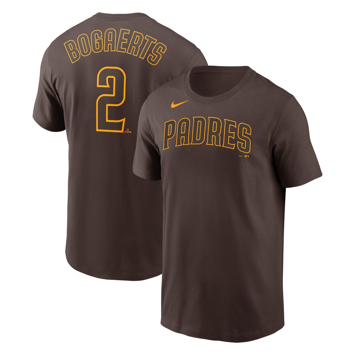 【公式グッズ】MLB パドレス ザンダー・ボガーツ Tシャツ Nike/ナイキ メンズ ブラウン (Men's MLB Nike Name & Number T-Shirt)|Fanatics公式ストア 店