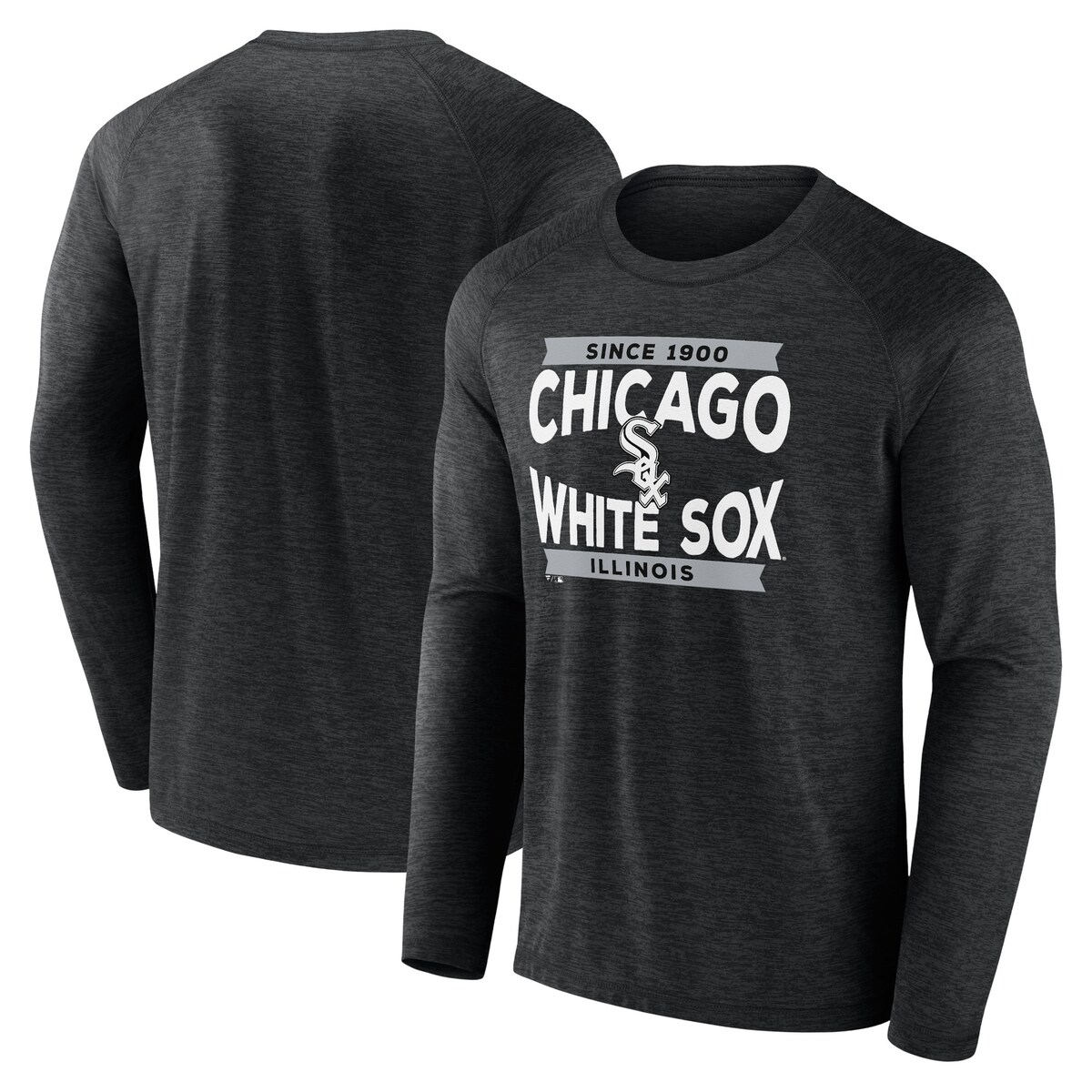【公式グッズ】MLB ホワイトソックス 長袖 Tシャツ Fanatics/ファナティクス メンズ ブラック (MEN'S HEROIC PLAY RAGLAN LONG SLEEVE TEE Fall MLB)