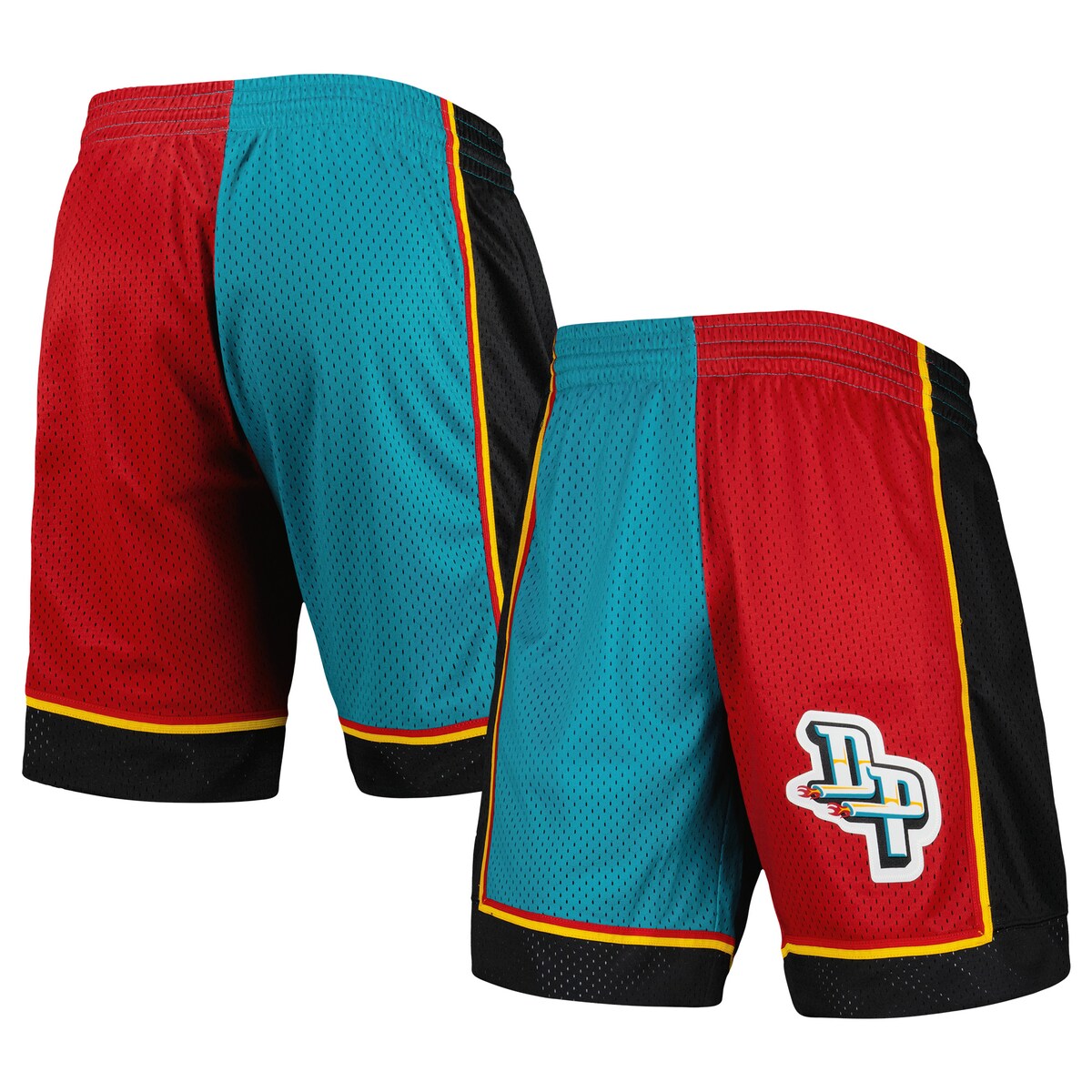 【公式グッズ】NBA ピストンズ カジュアル ショーツ Mitchell & Ness/ミッチェル＆ネス メンズ ティール (Mens MNC HWC Split Swingman Shorts)｜Fanatics公式ストア 店