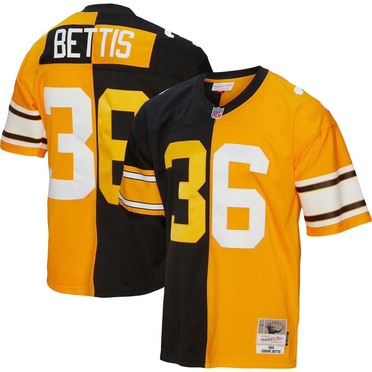 【公式グッズ】NFL スティーラーズ ジェローム・ベティス レプリカ ユニフォーム Mitchell & Ness/ミッチェル＆ネス メンズ ブラック (Men's MNC Split Legacy Jersey) 26,737円
