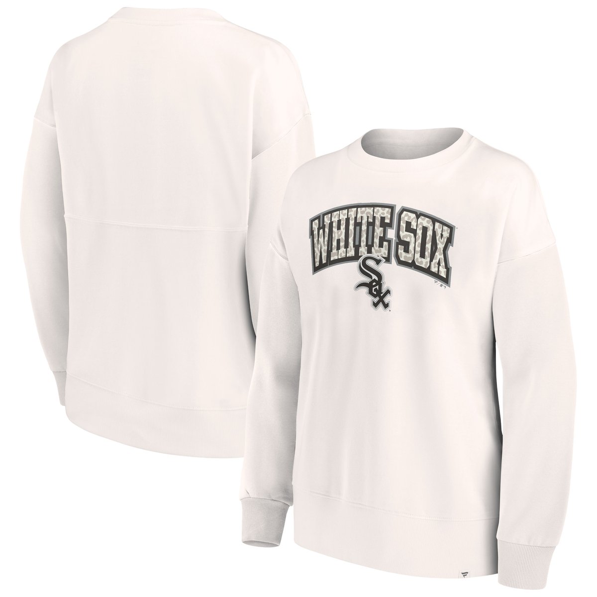 【公式グッズ】MLB ホワイトソックス トレーナー Fanatics/ファナティクス レディース クリーム (Women's Fanatics Branded Leopard Team Crew Neck Pullover)|Fanatics公式ストア 店