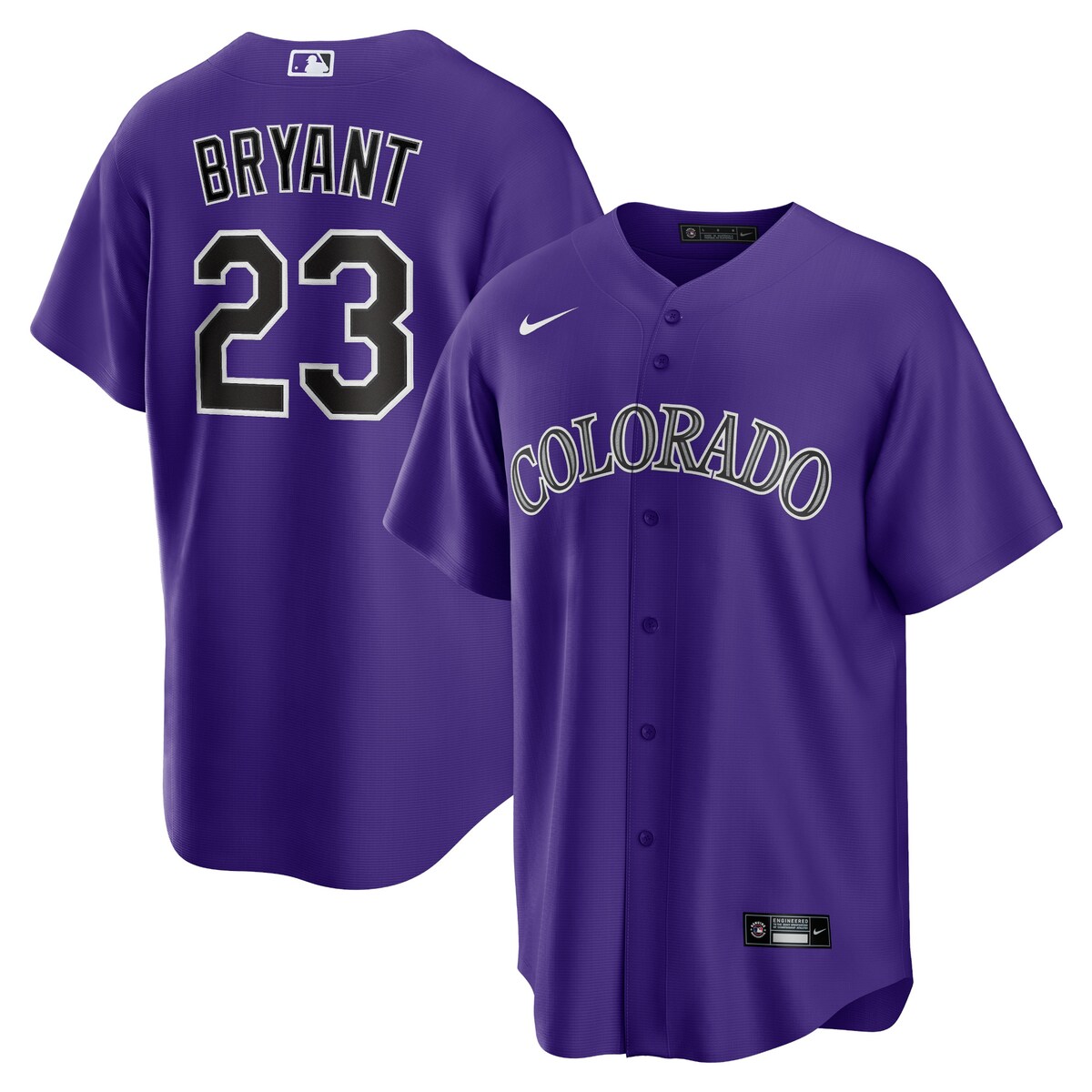 【公式グッズ】MLB ロッキーズ クリス・ブライアント レプリカ ユニフォーム Nike/ナイキ メンズ パープル (Men's MLB Nike Official Replica Player Jersey)