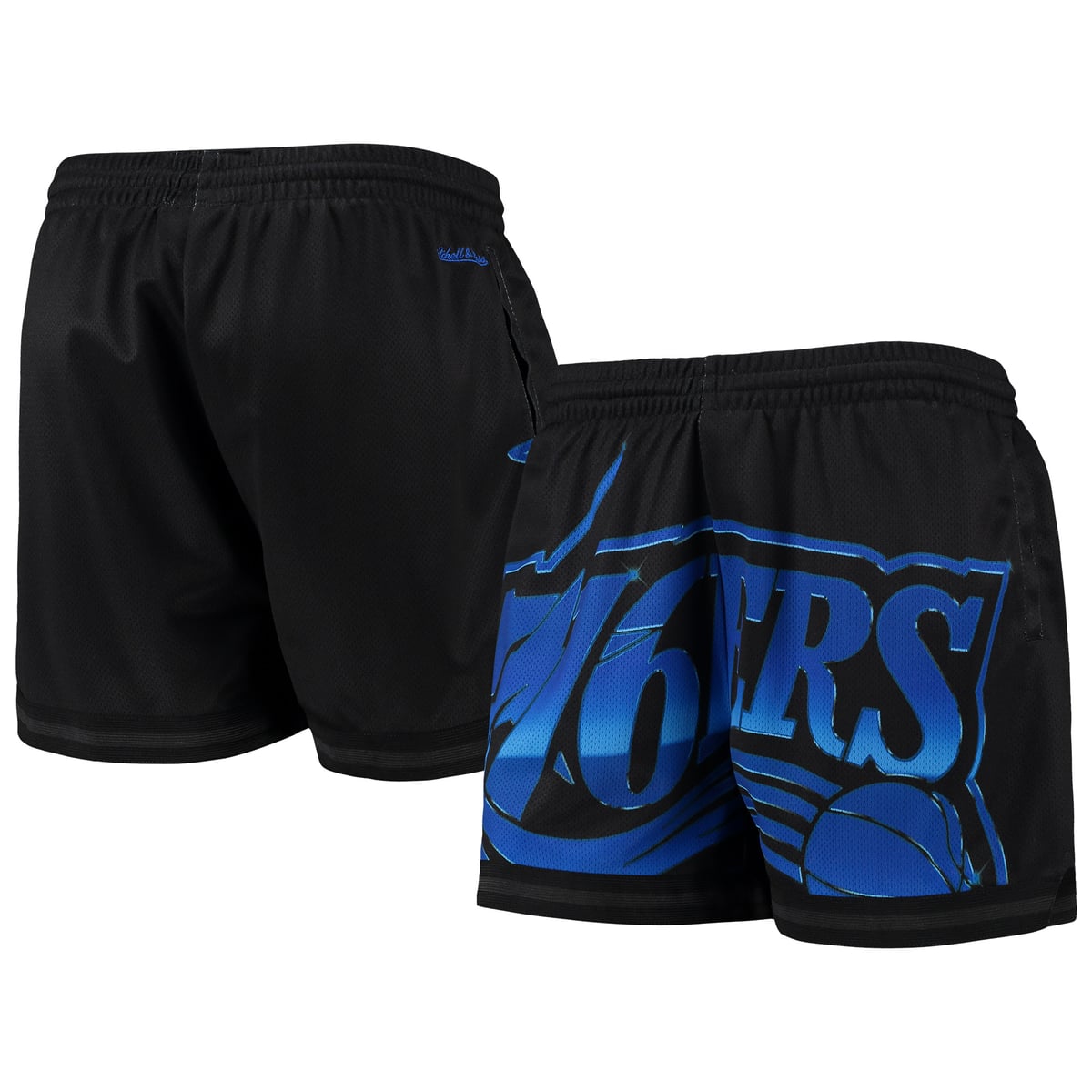 【公式グッズ】NBA 76ers カジュアル ショーツ Mitchell & Ness/ミッチェル＆ネス レディース ブラック (Womens MNC Big Face 4.0 Short)｜Fanatics公式ストア 店