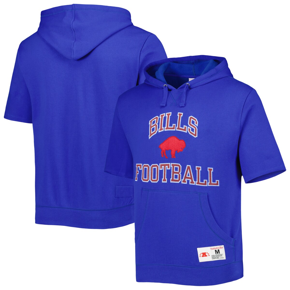 【公式グッズ】NFL ビルズ プルオーバー パーカー Mitchell & Ness/ミッチェル＆ネス メンズ ロイヤル (22 NFL MENS SHORT SLEEVE FLEECE HOOD)