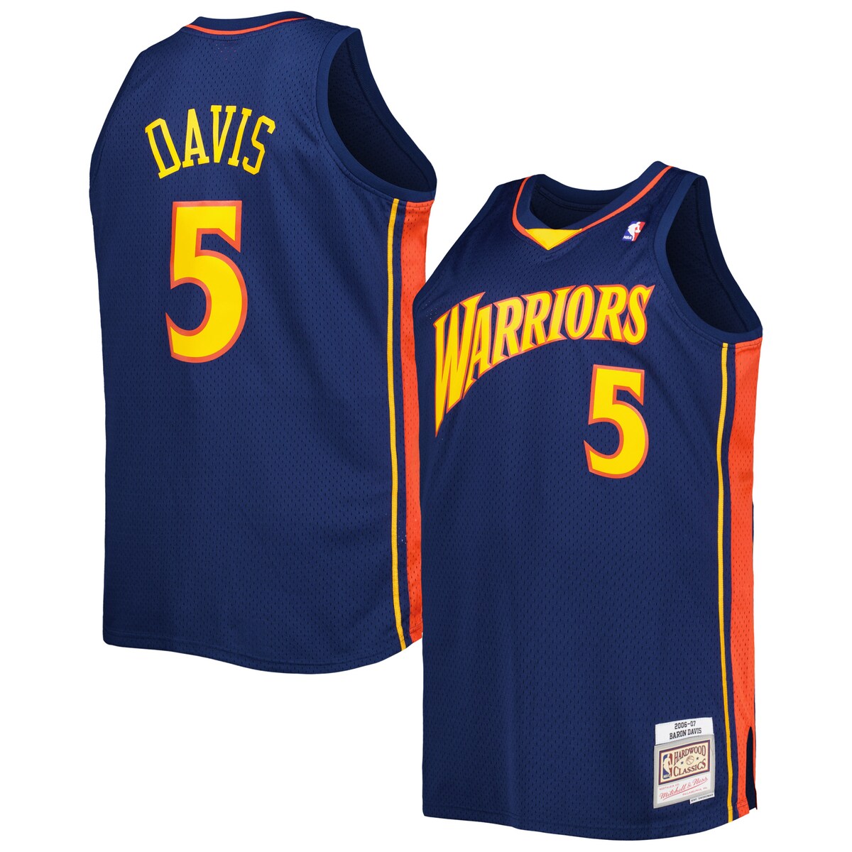 【公式グッズ】NBA ウォリアーズ バロン・デービス ユニフォーム （大きいサイズ） Mitchell & Ness/ミッチェル＆ネス メンズ ネイビー (Profile MNC Men's Big and Tall HWC Swingman Jerseys)