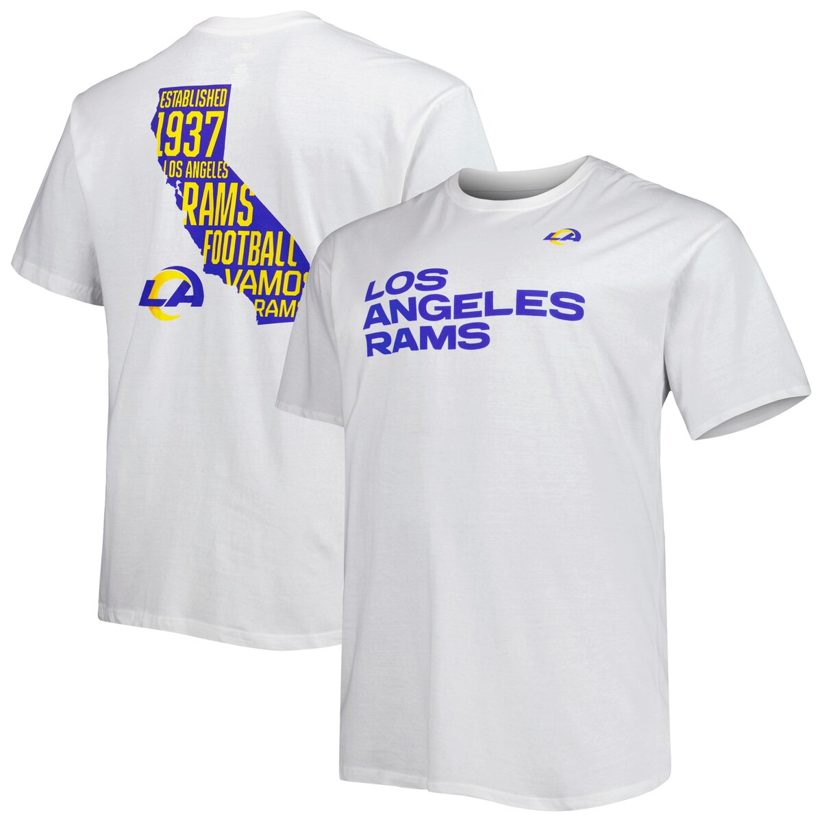 【公式グッズ】NFL ラムズ Tシャツ （大きいサイズ） Fanatics/ファナティクス メンズ ホワイト (22 PRF Men's B&T Hometown Hot Shot SST)