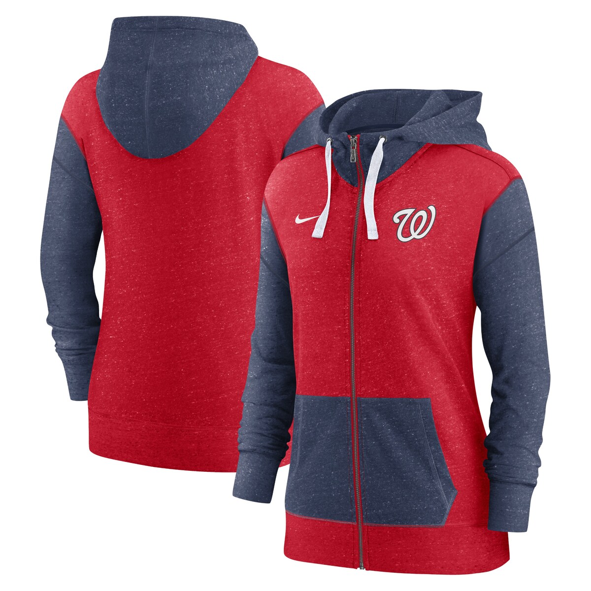 【公式グッズ】MLB ナショナルズ フルジップアップ パーカー Nike/ナイキ レディース レッド (Women's Nike Full Zip Hoodie)