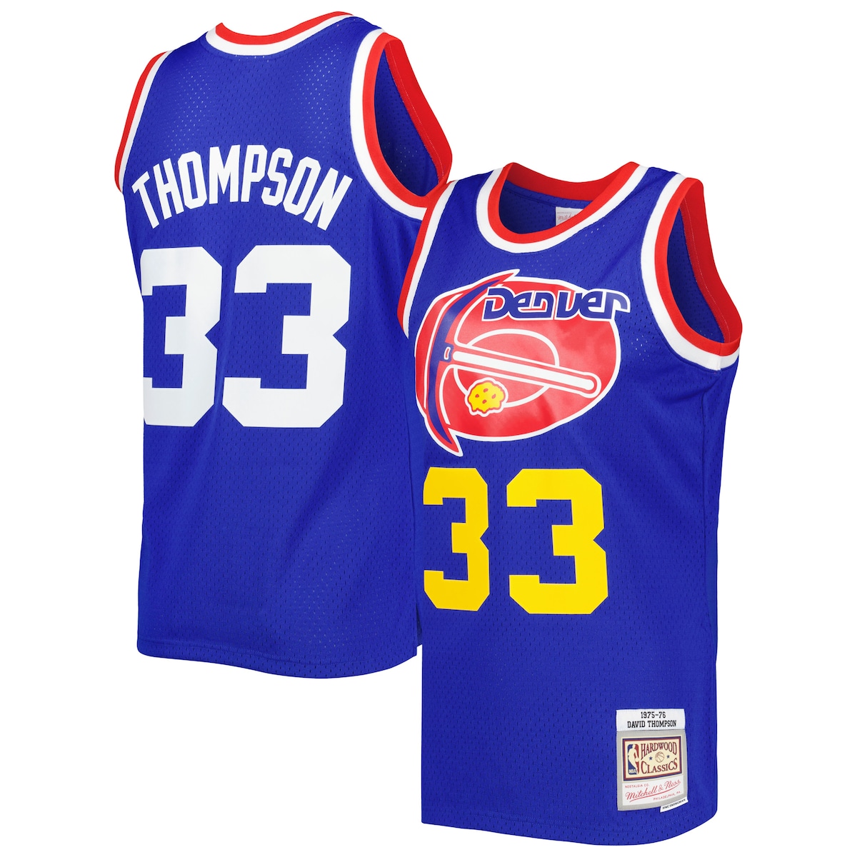 【公式グッズ】NBA ナゲッツ デイビッド・トンプソン 復刻ユニフォーム Mitchell & Ness/ミッチェル&ネス メンズ ロイヤルブルー (Mens MNC HWC Swingman Jersey)|Fanatics公式ストア 店