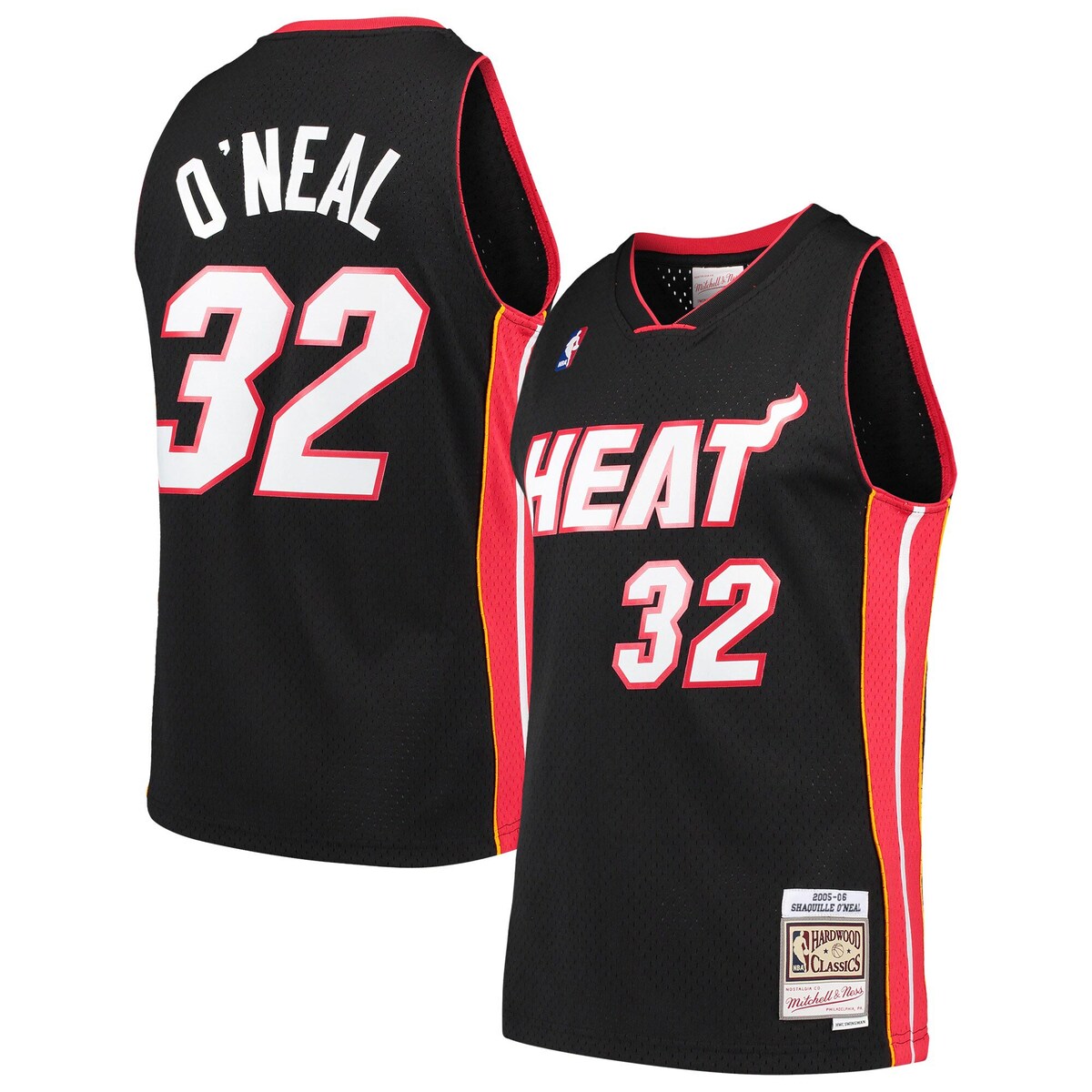 【公式グッズ】NBA ヒート シャキール・オニール ユニフォーム Mitchell & Ness/ミッチェル＆ネス メンズ ブラック (MNC NBA HWC Mens Swingman Jersey)