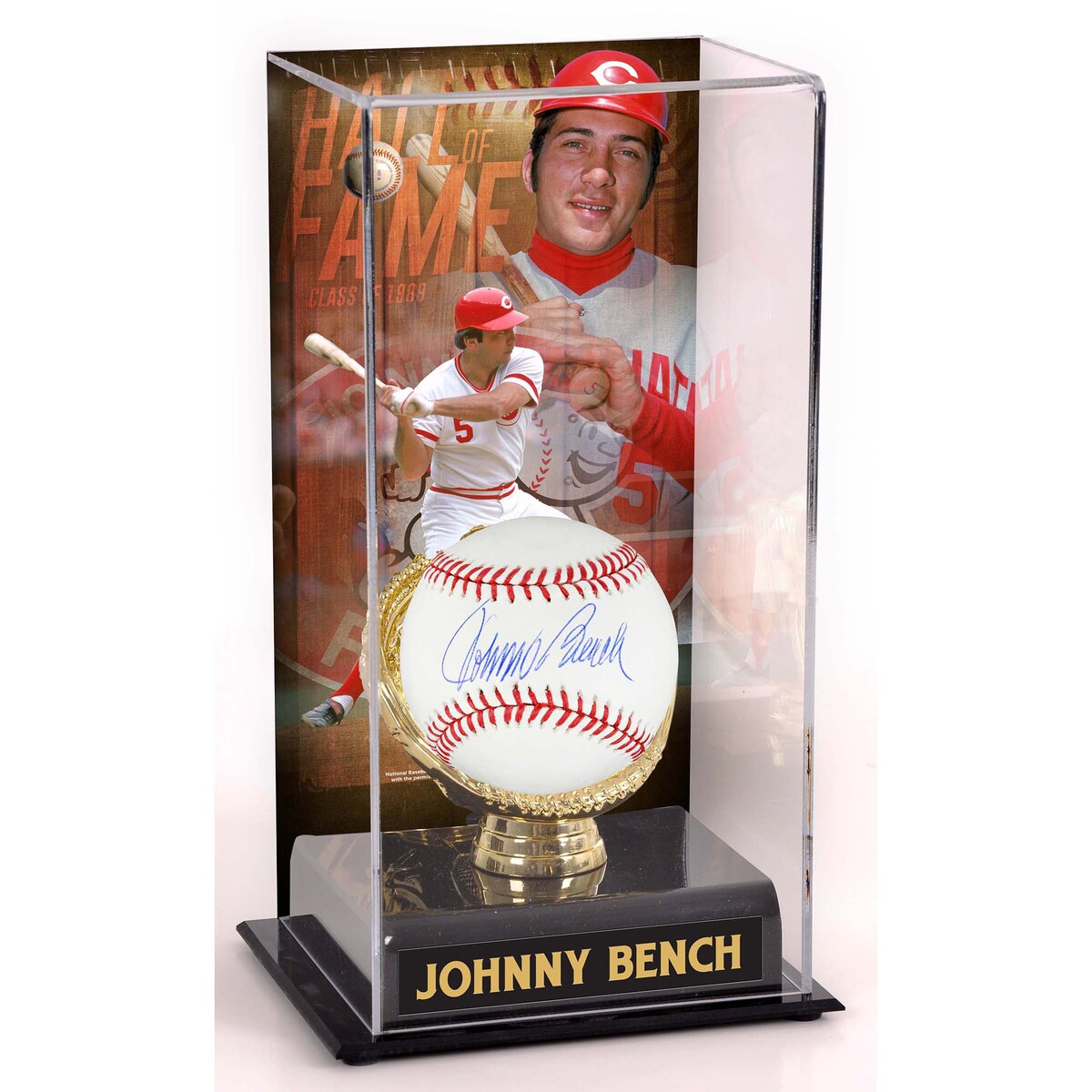 [12シリ]johnny bench auto mlb Johnny Bench Cincinnati Reds Autographed Baseball with Multiple