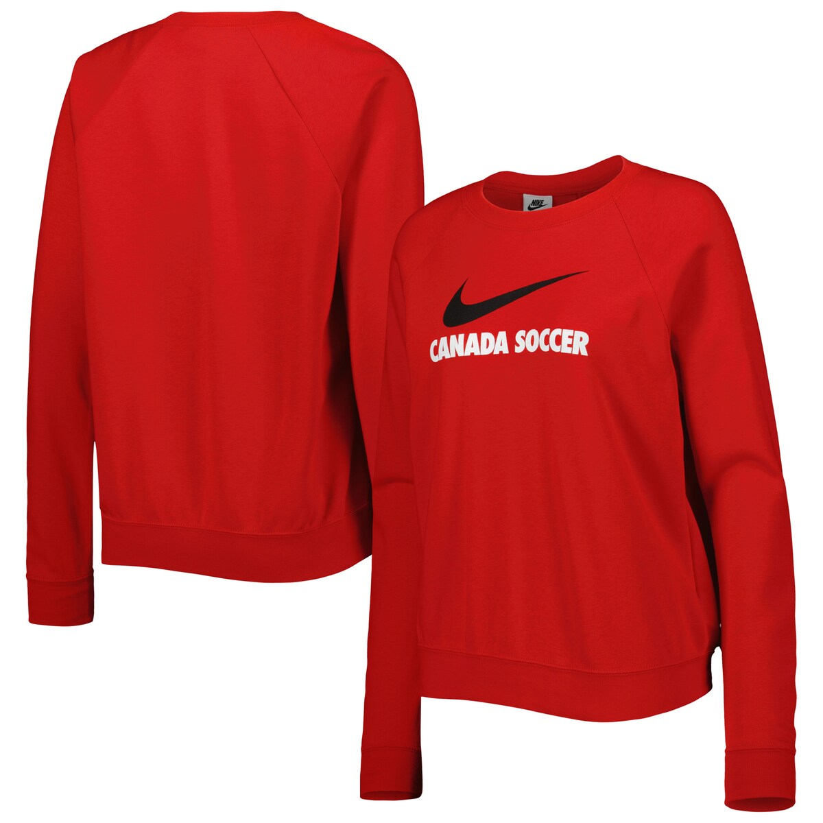 【公式グッズ】NATIONAL TEAM カナダ代表 トレーナー Nike/ナイキ レディース レッド (BCS HO22 Women's Lockup Varsity Fleece Crewneck)