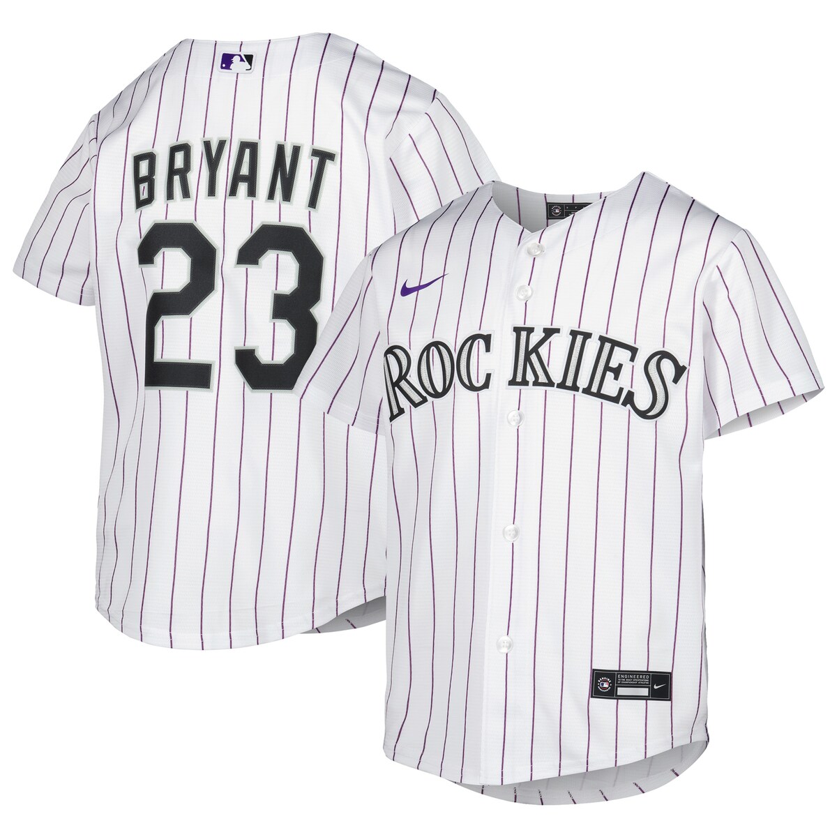 【公式グッズ】MLB ロッキーズ クリス・ブライアント レプリカ ユニフォーム Nike/ナイキ キッズサイズ ホワイト (Youth MLB Nike Offical Player Jersey)