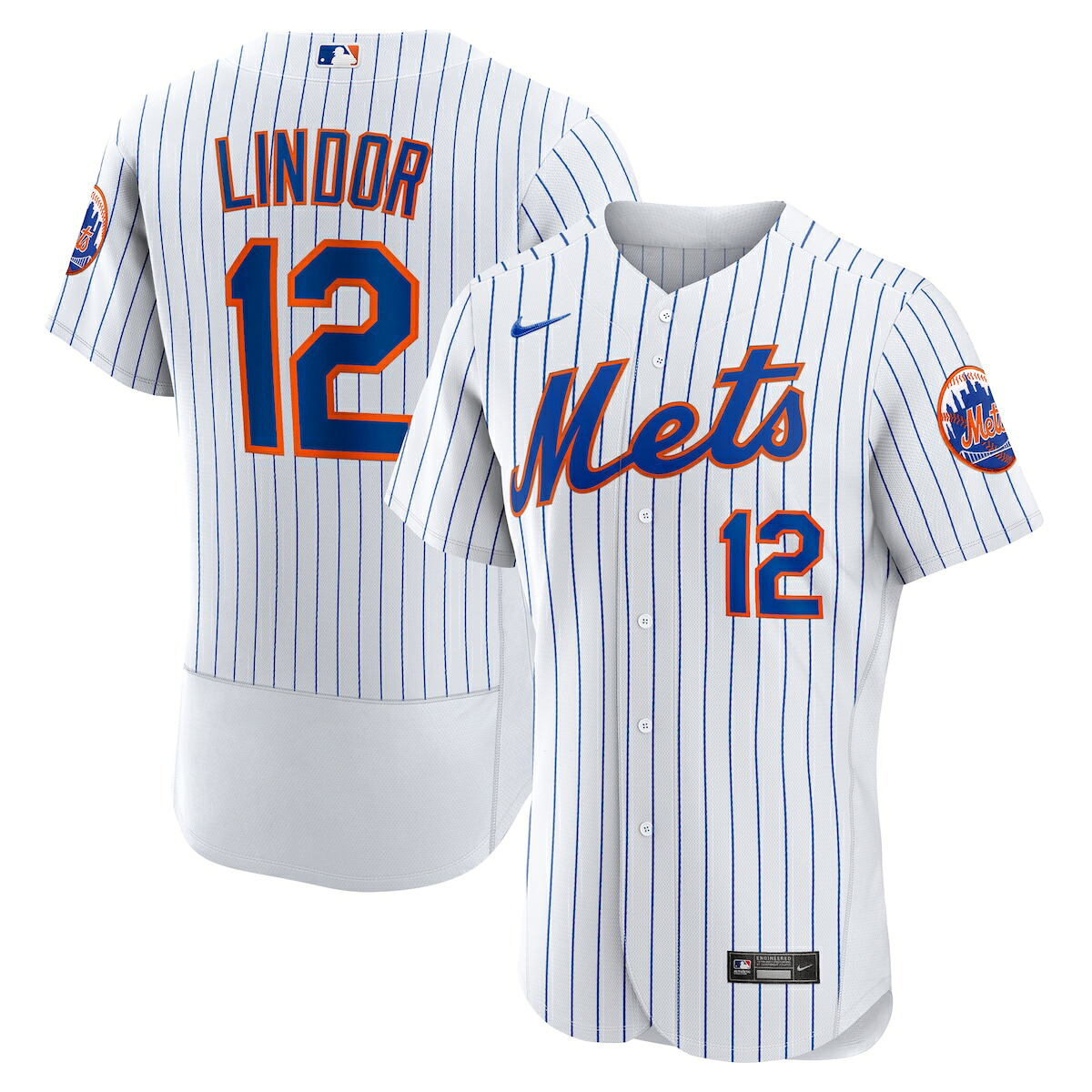 【公式グッズ】MLB メッツ フランシスコ・リンドーア オーセンティック ユニフォーム Nike/ナイキ メンズ ホワイト (Men's MLB Nike Authentic Official Player Jersey)