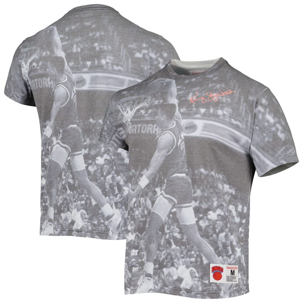 【公式グッズ】NBA ニックス ケニー・ウォーカー Tシャツ Mitchell & Ness/ミッチェル＆ネス メンズ ヘザーグレイ (MNC Men's Above The Rim Sublimated SS Tee)