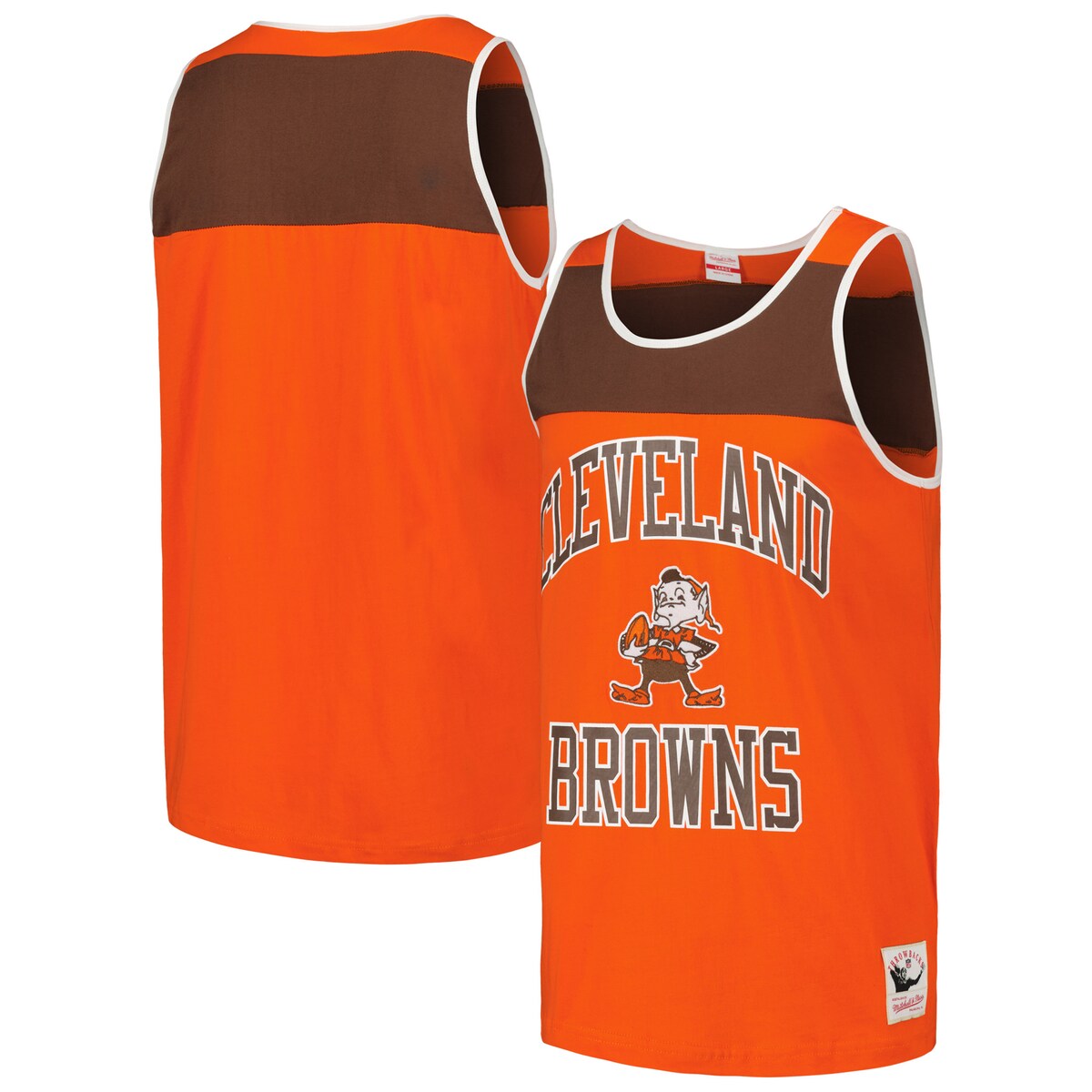 【公式グッズ】NFL ブラウンズ タンクトップ Mitchell & Ness/ミッチェル＆ネス メンズ オレンジ (NFL HERITAGE COLOR BLOCKED TANK TOP)｜Fanatics公式ストア 店