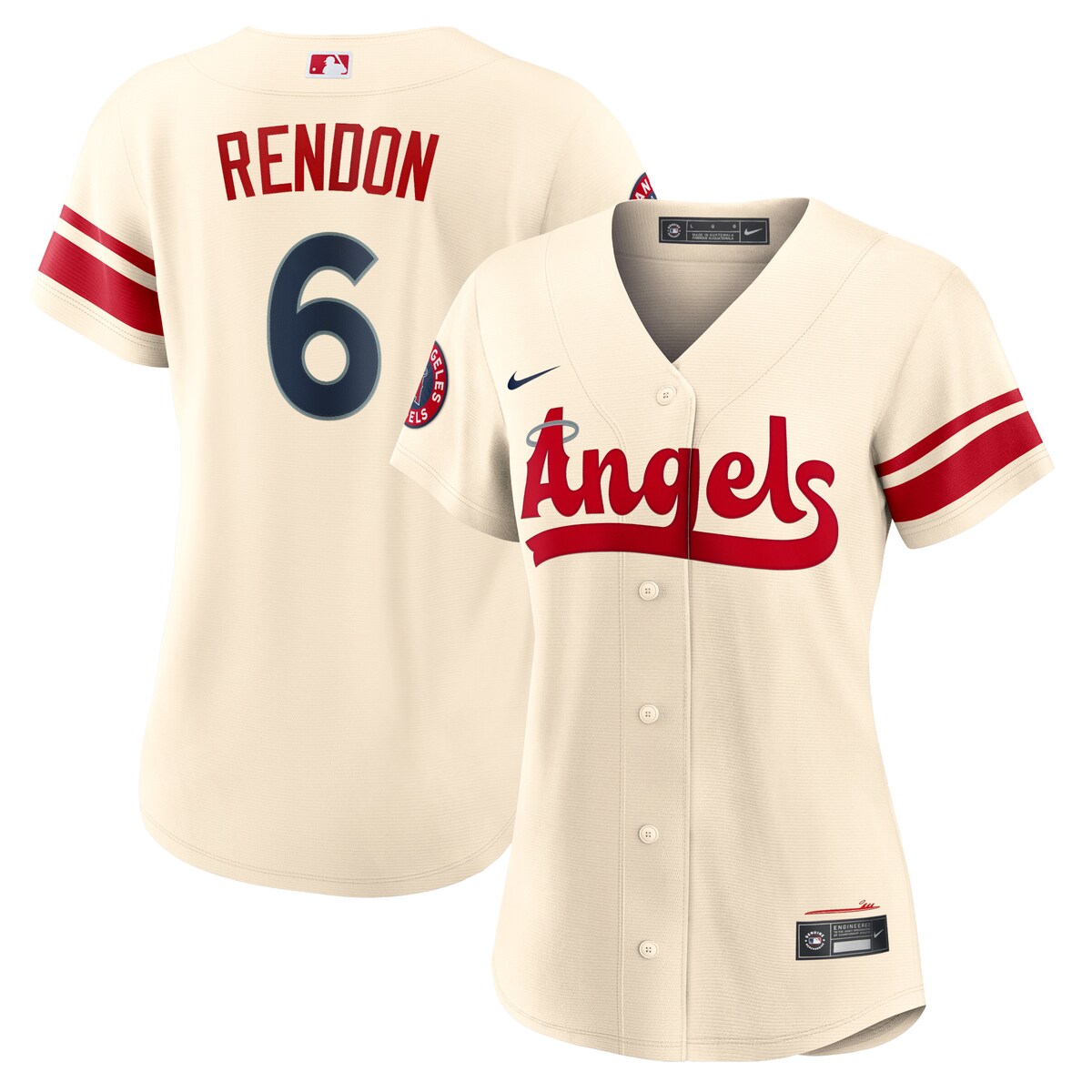 【公式グッズ】MLB エンゼルス アンソニー・レンドン レプリカ ユニフォーム Nike/ナイキ レディース クリーム (Women's Nike Replica City Connect Player Jersey - 2022)