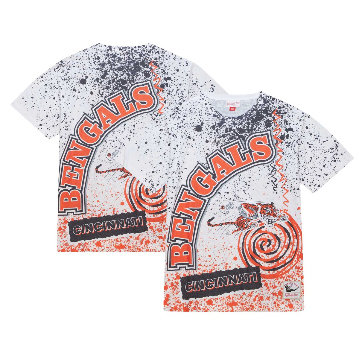 【公式グッズ】NFL ベンガルズ Tシャツ Mitchell & Ness/ミッチェル＆ネス メンズ ホワイト (23 NFL TEAM BURST SUBLIMATED SS TEE)