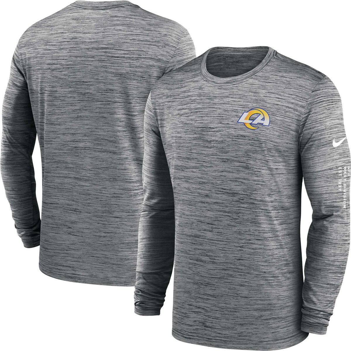 【公式グッズ】NFL ラムズ 長袖 Tシャツ Nike/ナイキ メンズ アンスラサイト (23 NFL FANGEAR Men's Nike Velocity LST)｜Fanatics公式ストア 店