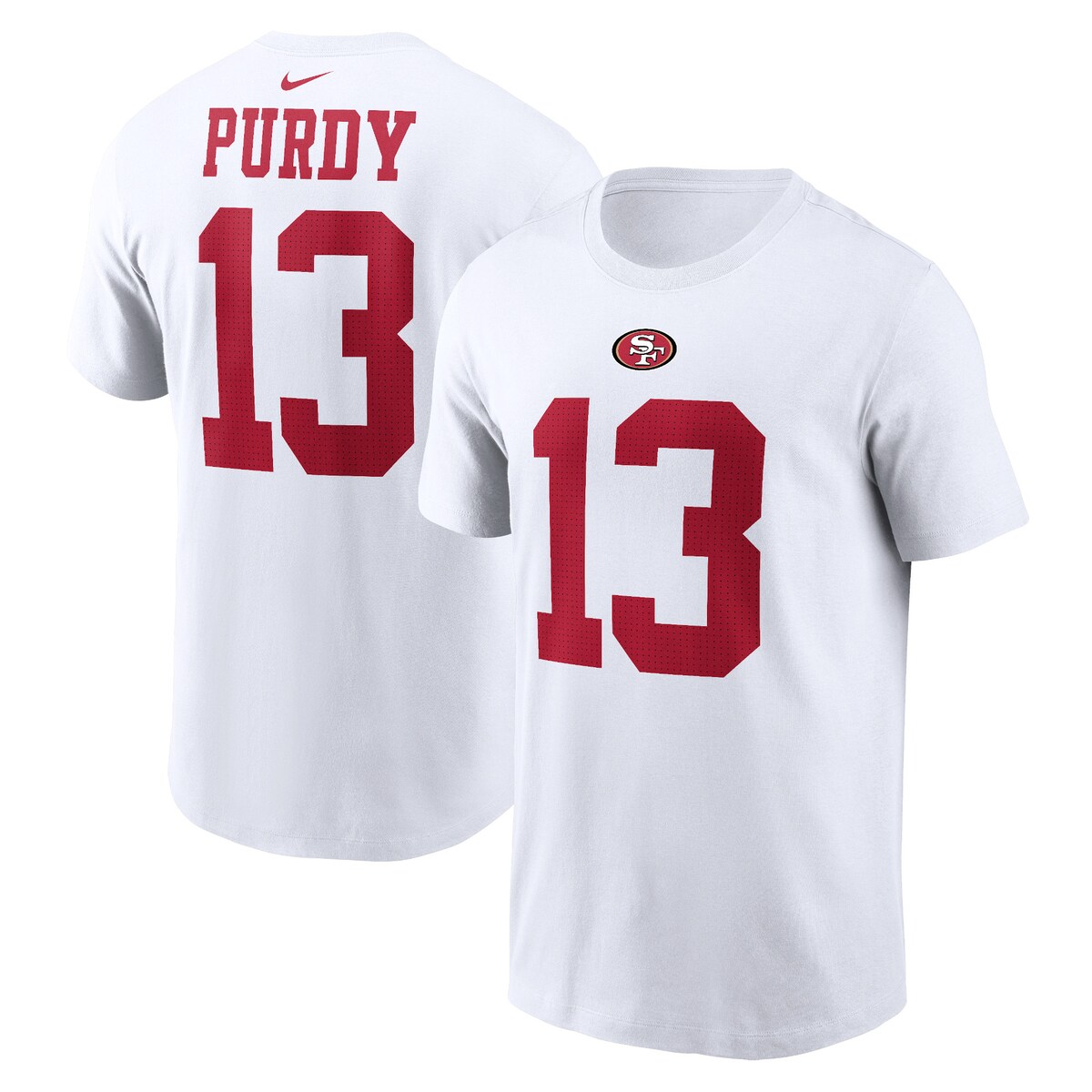 【公式グッズ】NFL 49ers ブロック・パーディ Tシャツ Nike/ナイキ メンズ ホワイト (23 Men's Nike Player N&N SST)