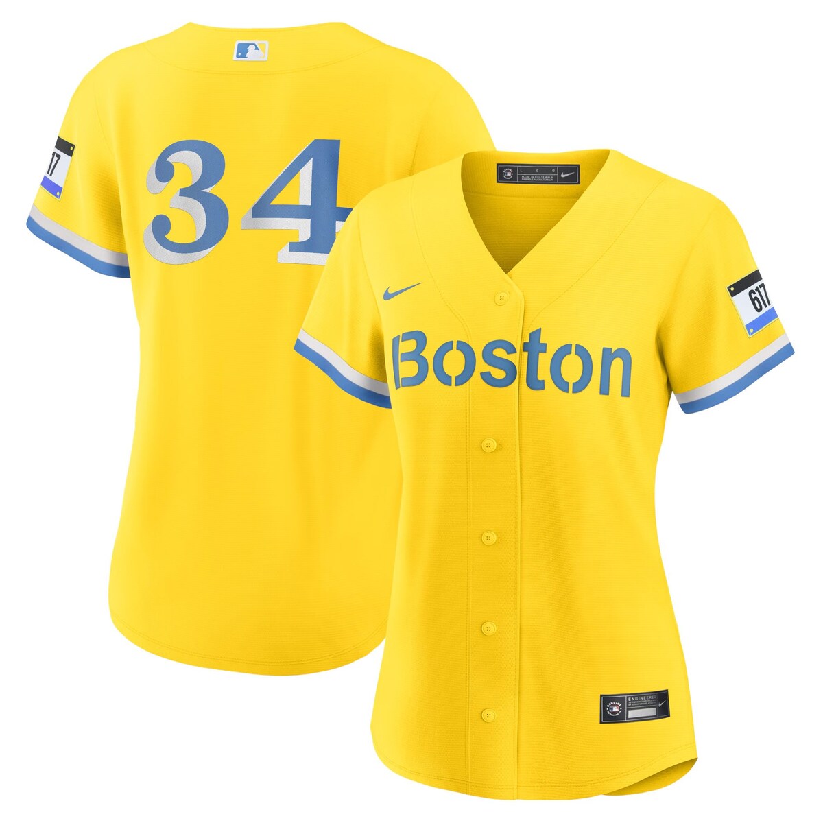 【公式グッズ】MLB レッドソックス デビッド・オルティス レプリカ ユニフォーム Nike/ナイキ レディース ゴールド (Women's Nike City Connect Replica Player Jersey)