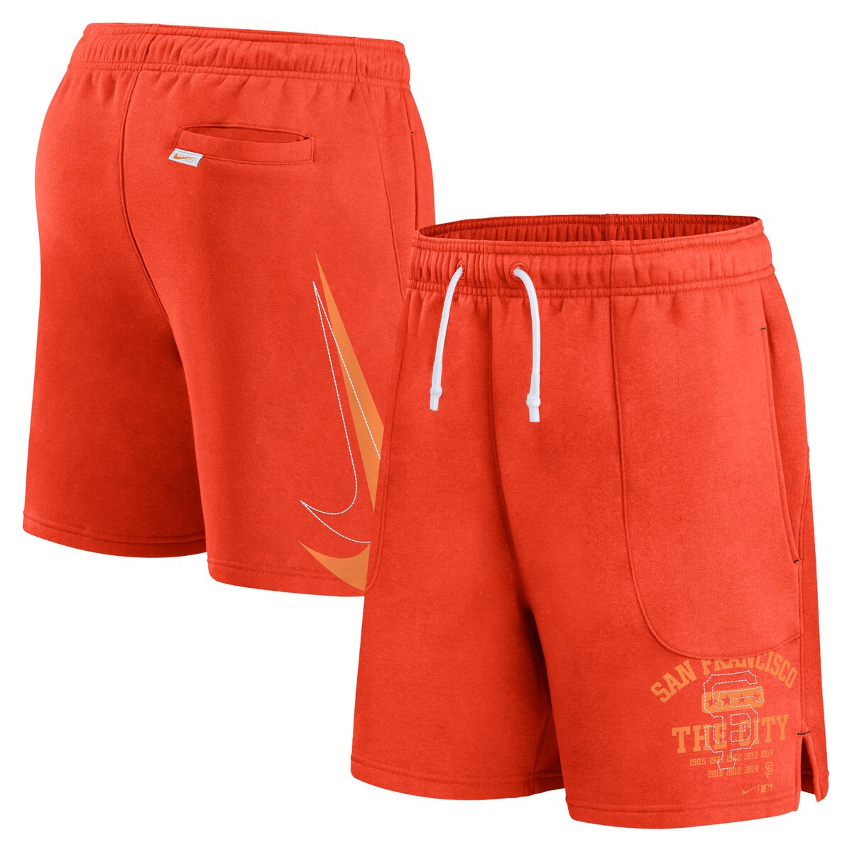 【公式グッズ】MLB ジャイアンツ カジュアル ショーツ Nike/ナイキ メンズ オレンジ (23 Men's Nike Statement Ball Game Fleece Short)