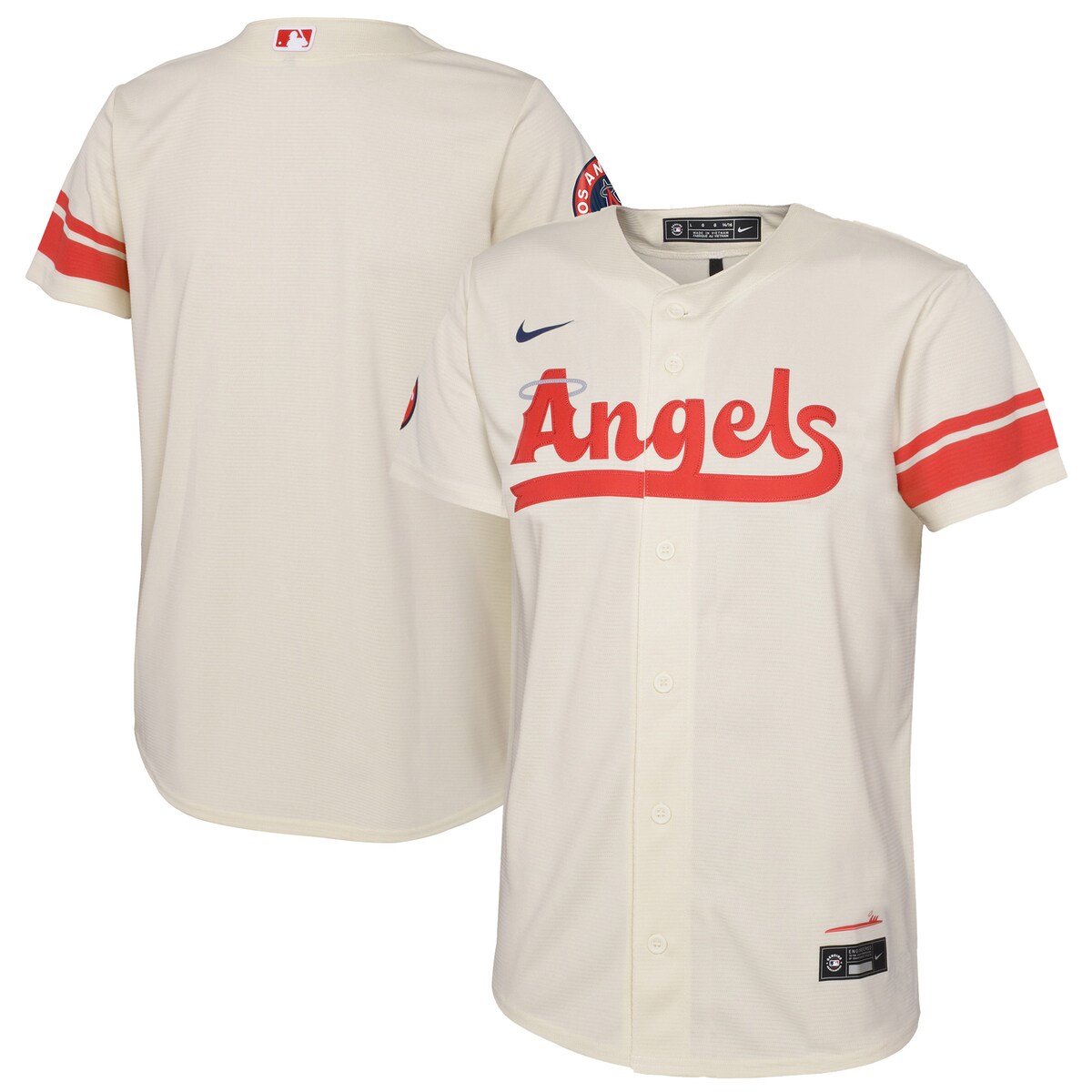 【公式グッズ】MLB エンゼルス レプリカ ユニフォーム Nike/ナイキ トドラー・幼児サイズ クリーム (Toddler Nike City Connect Team Jersey - 2022)