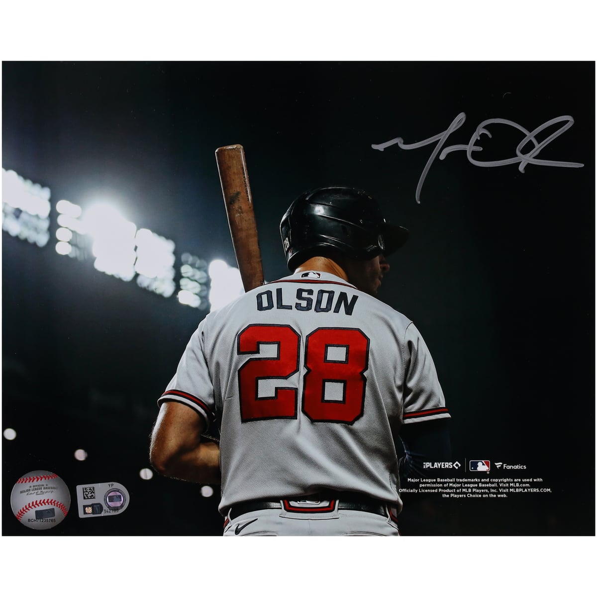 MLB ブレーブス マット・オルソン 直筆サイン フォト （8x10） Fanatics（ファナティクス） (AUT 08x10 PHOTO 45063)