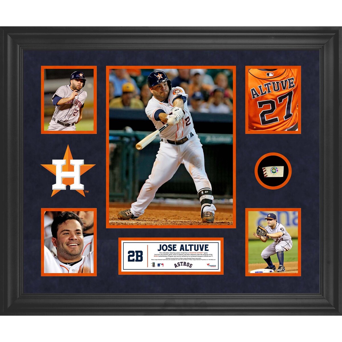 【公式グッズ】MLB アストロズ ホセ・アルトゥーベ コレクタブルフォト Fanatics Authentic/ファナティクスオーセンティック (5 Photo Collage wgu ball MLB)