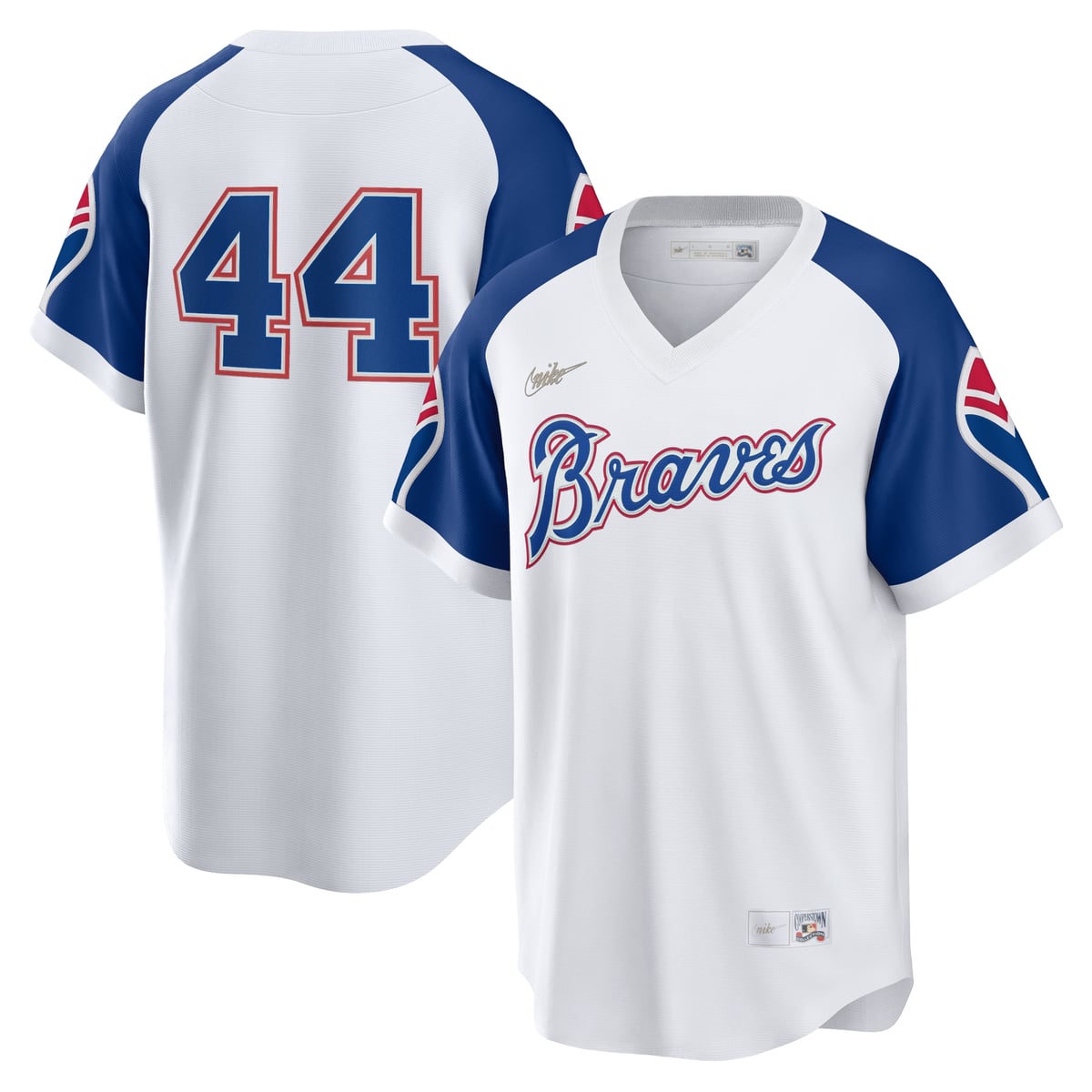 【公式グッズ】MLB ブレーブス ハンク・アーロン ユニフォーム Nike/ナイキ メンズ ホワイト (MLB Nike Men's Official Cooperstown Player Jersey)