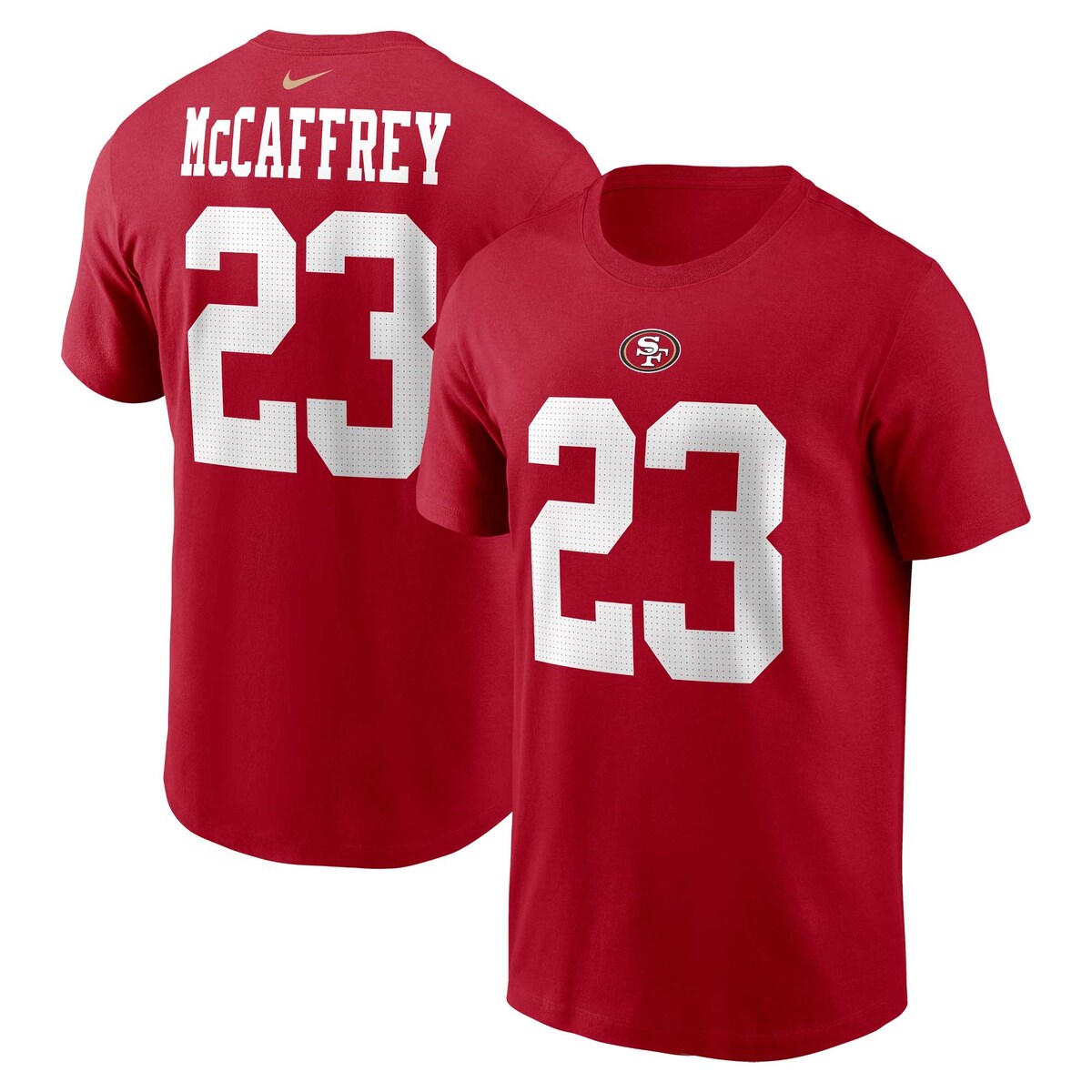 【公式グッズ】NFL 49ers クリスチャン・マキャフリー Tシャツ Nike/ナイキ メンズ スカーレット (23 Men's Nike Player N&N SST)|Fanatics公式ストア 店