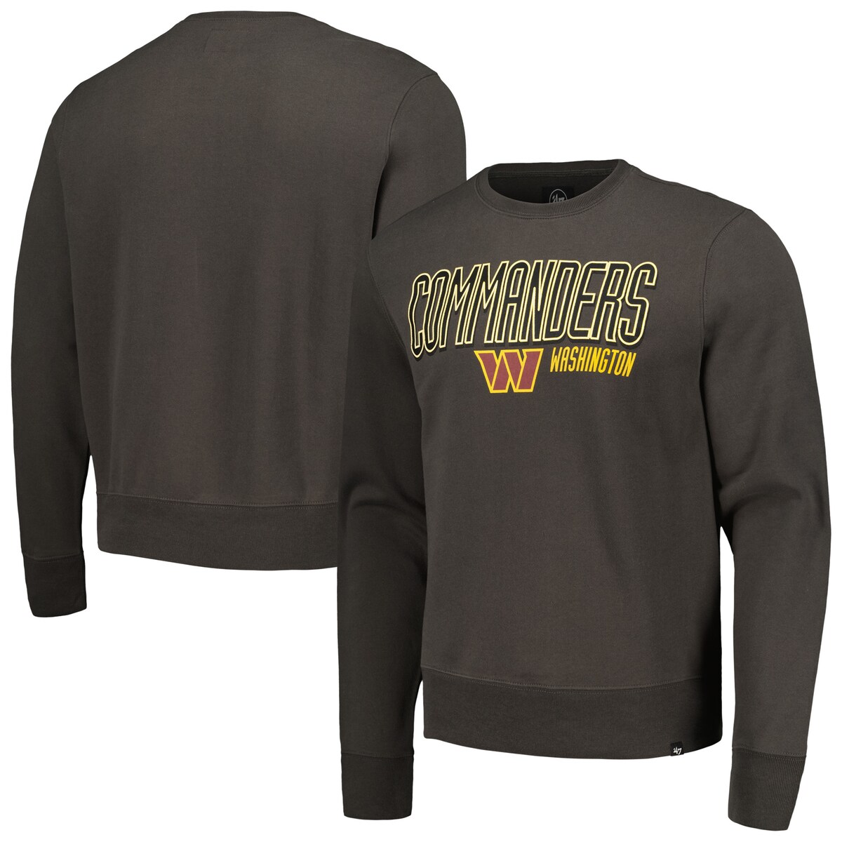 【公式グッズ】NFL コマンダーズ トレーナー '47/フォーティーセブン/フォーティーセブン メンズ チャコール (Men's 47 Brand Locked In Headline Crew)｜Fanatics公式ストア 店