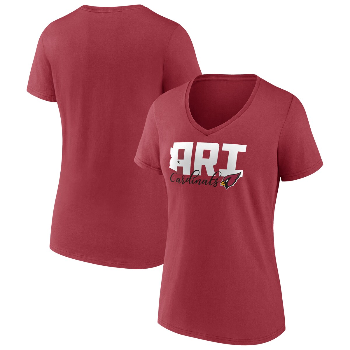 【公式グッズ】NFL カーディナルス Tシャツ Fanatics/ファナティクス レディース カージナルレッド (23 Women's Back Home Again V-Neck SST)