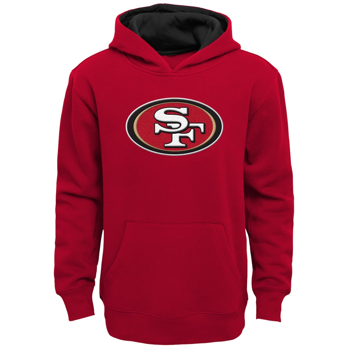【公式グッズ】NFL 49ers プルオーバー パーカー Outerstuff トドラー・幼児サイズ スカーレット (23 Juvenile Fan Gear Prime PO Hood)