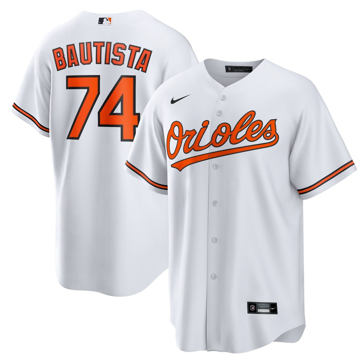 【公式グッズ】MLB オリオールズ フェリックス・バウティスタ レプリカ ユニフォーム Nike/ナイキ メンズ ホワイト (Men's MLB Nike Official Replica Player Jersey - Orioles 2023 Extended Presell)
