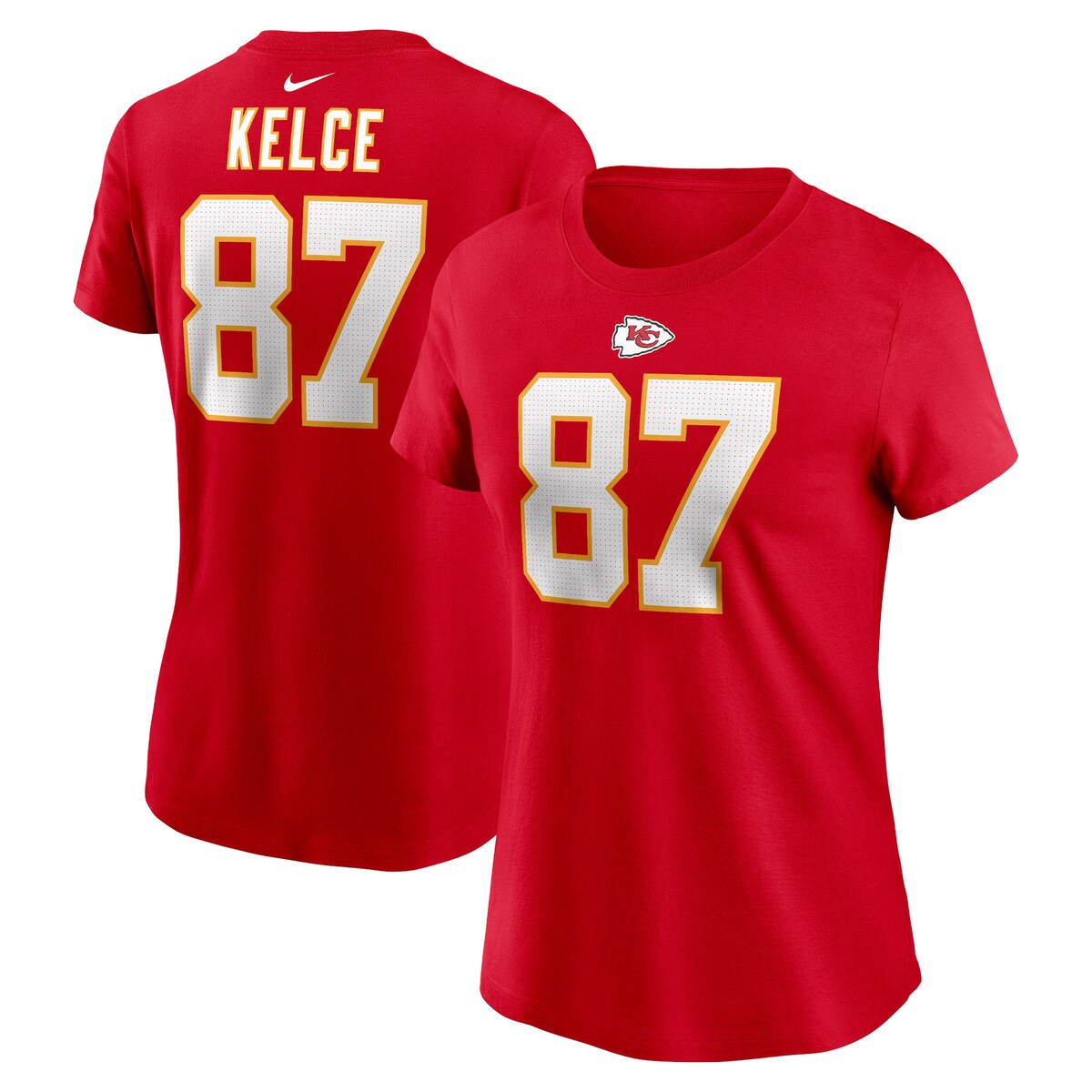 【公式グッズ】NFL チーフス トラビス・ケルシー Tシャツ Nike/ナイキ レディース レッド (23 Women's Nike Player N&N SST)｜Fanatics公式ストア 店
