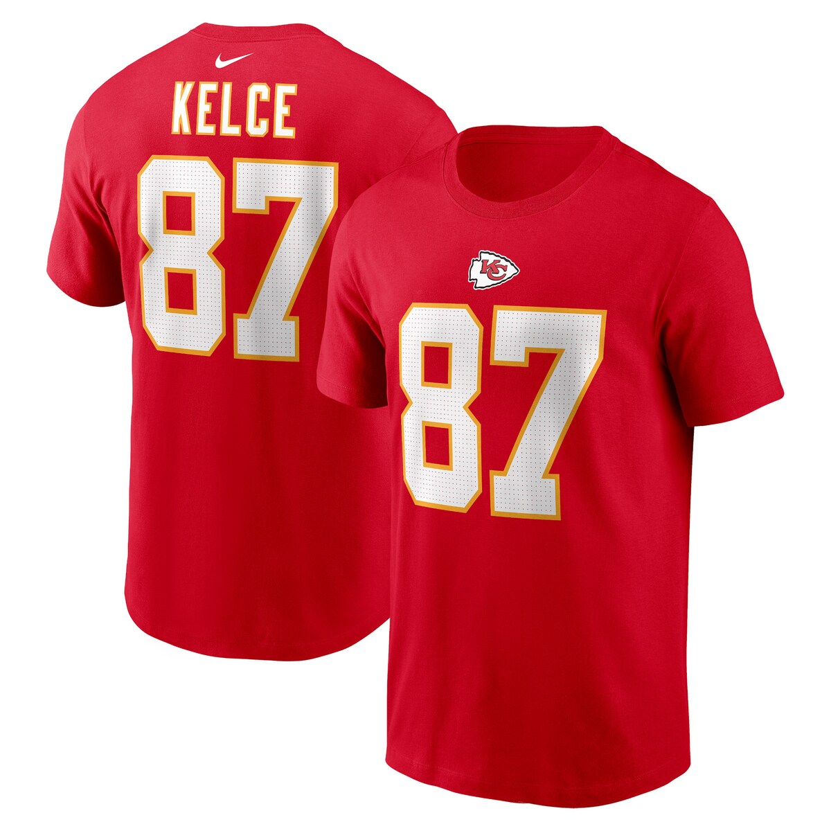 【公式グッズ】NFL チーフス トラビス・ケルシー Tシャツ Nike/ナイキ メンズ レッド (23 Men's Nike Player N&N SST)｜Fanatics公式ストア 店