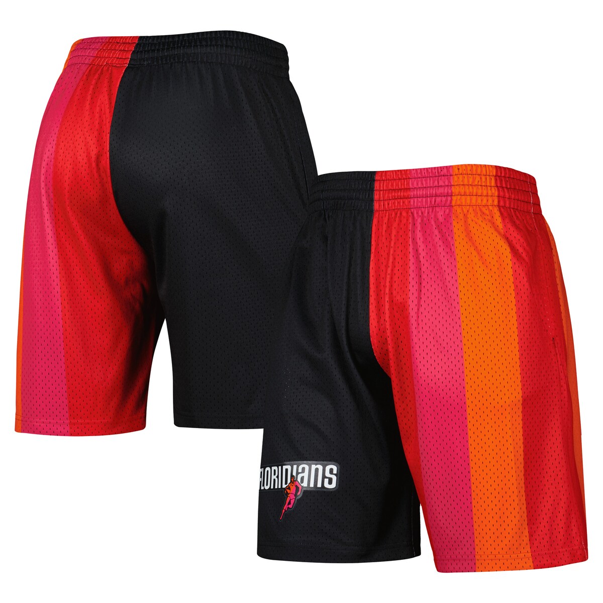 【公式グッズ】NBA ヒート カジュアル ショーツ Mitchell & Ness/ミッチェル&ネス メンズ ブラック (Mens MNC HWC Split Swingman Shorts)|Fanatics公式ストア 店