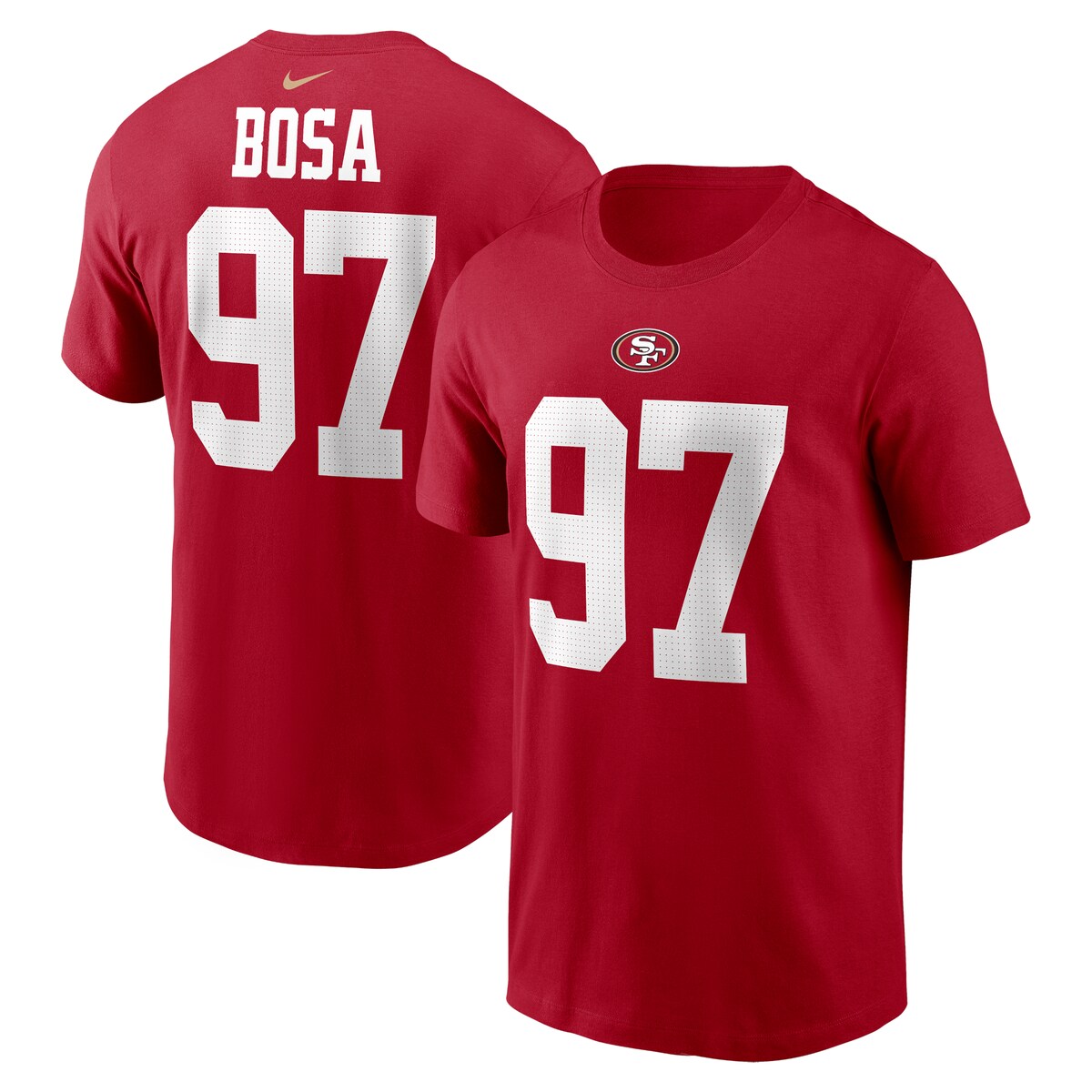 【公式グッズ】NFL 49ers ニック・ボサ Tシャツ Nike/ナイキ メンズ スカーレット (24 Men's Nike Player N&N SST)