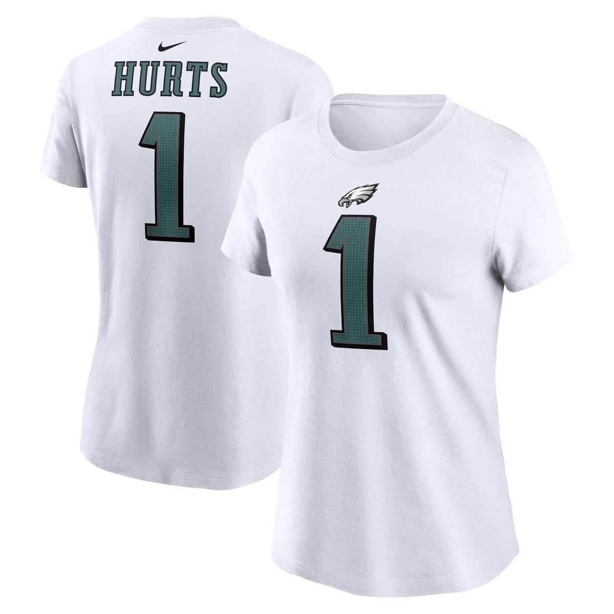 【公式グッズ】NFL イーグルス ジャレン・ハーツ Tシャツ Nike/ナイキ レディース ホワイト (24 Women's Nike Player N&N SST)