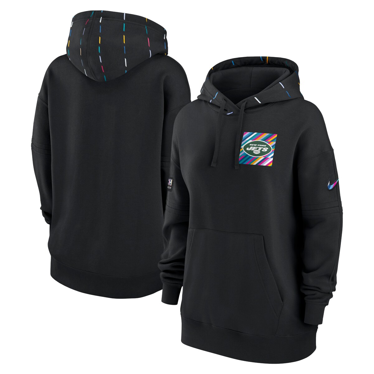 【公式グッズ】NFL ジェッツ プルオーバー パーカー Nike/ナイキ レディース ブラック (23 Women's Nike Club Crucial Catch Pullover Hood)