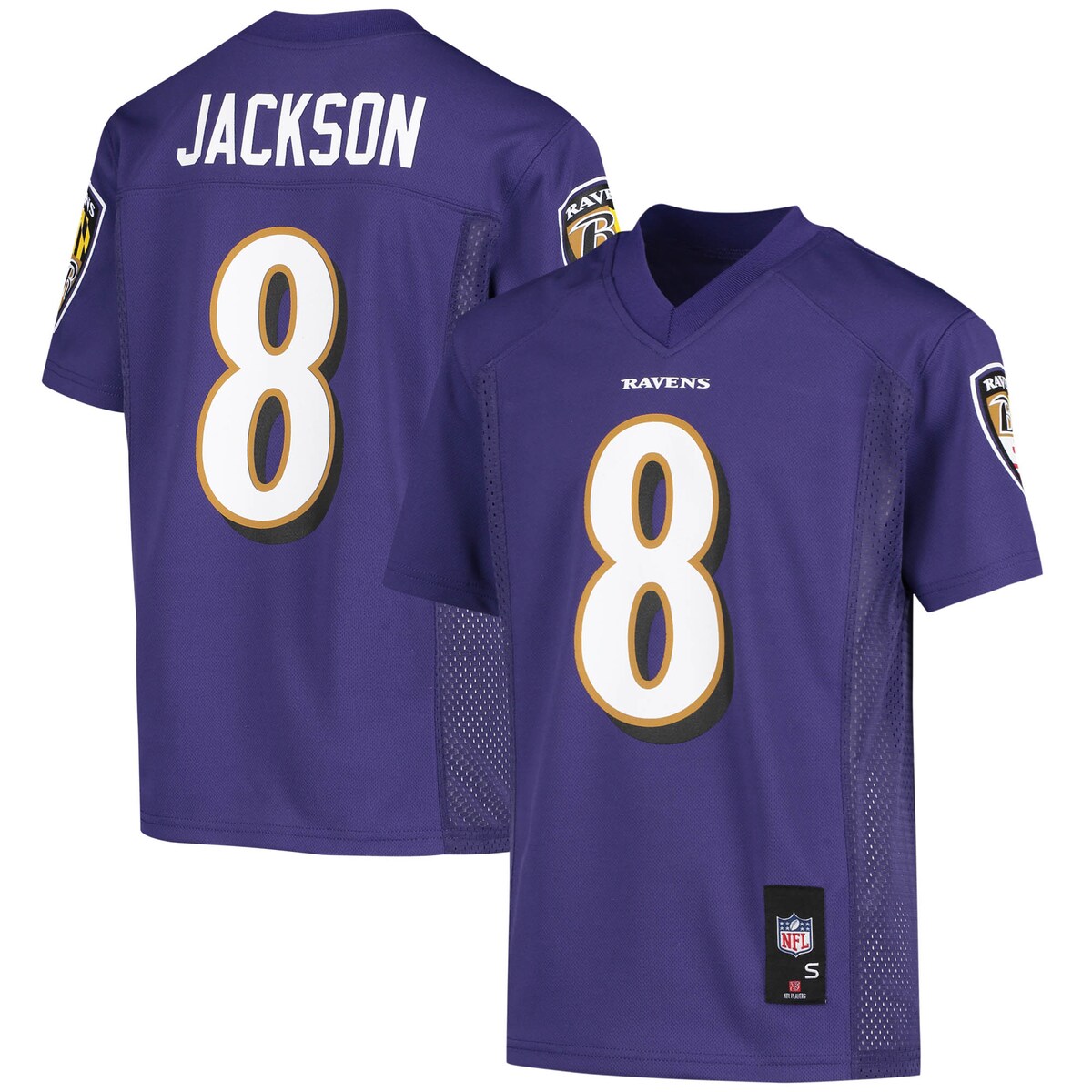 【公式グッズ】NFL レイブンズ ラマー・ジャクソン レプリカ ユニフォーム Outerstuff キッズ パープル (22 Youth NFL Mid-Tier Jersey)|Fanatics公式ストア 店