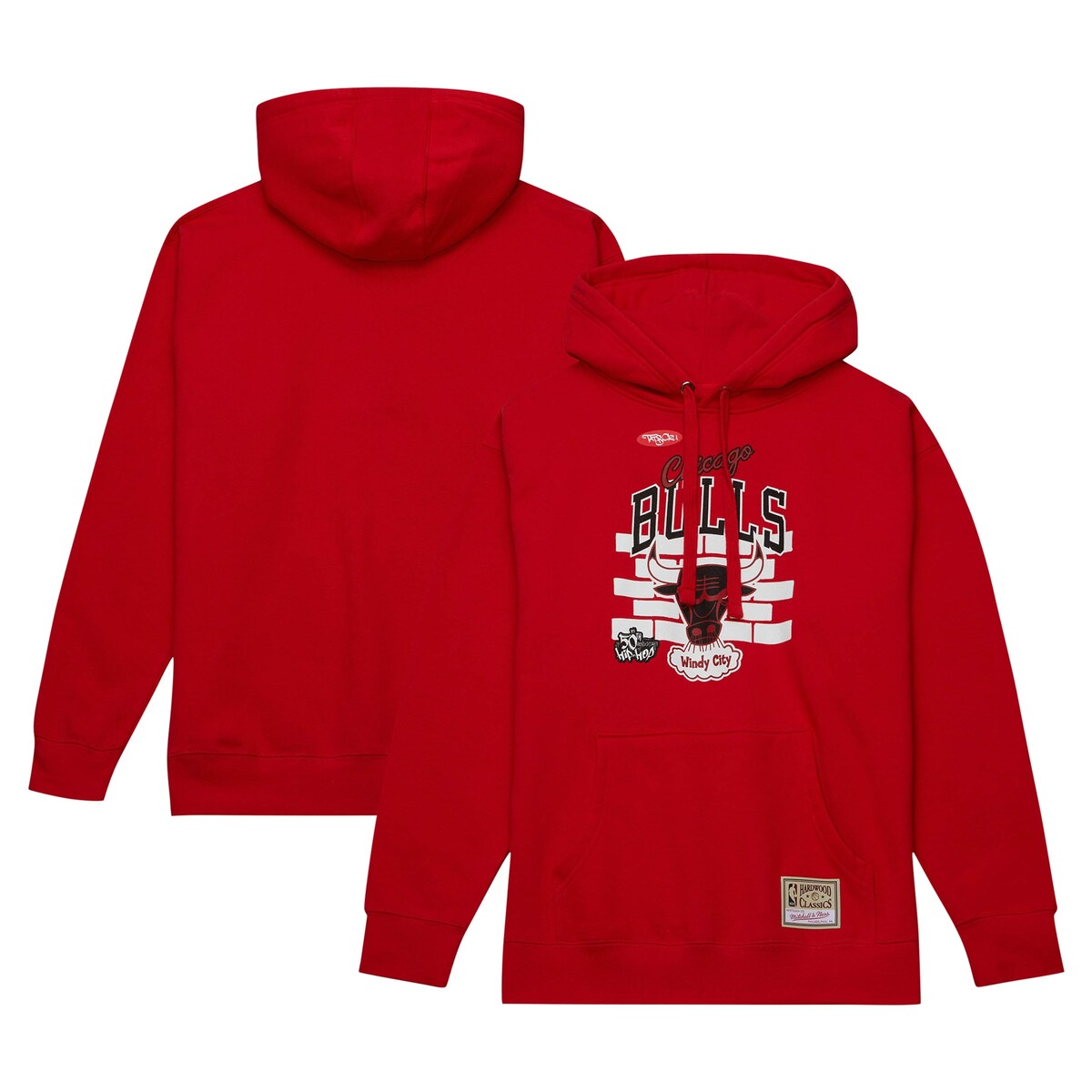 【公式グッズ】NBA ブルズ プルオーバー パーカー Mitchell & Ness/ミッチェル＆ネス メンズ レッド (Mens MNC HWC NBA x TATS CRU Brick PO Hoodie)