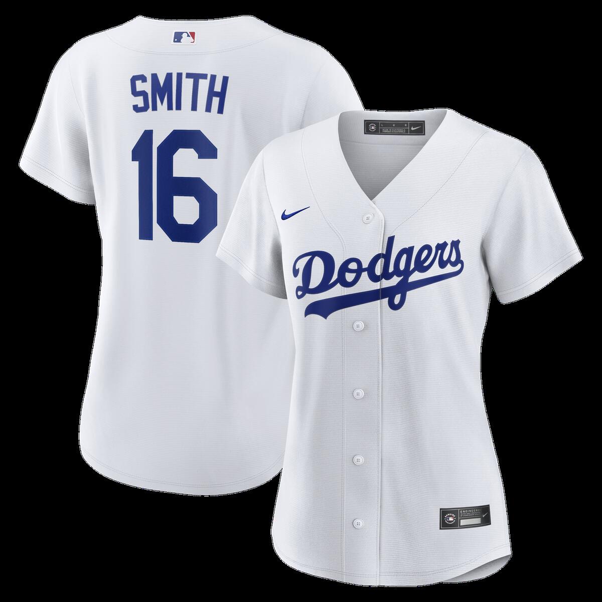 【公式グッズ】MLB ドジャース ウィル・スミス ホーム ユニフォーム (レプリカ) Nike/ナイキ レディース ホワイト (Women’s RPW6 Replica Jersey — Inline — Starter Player)|Fanatics公式ストア 店