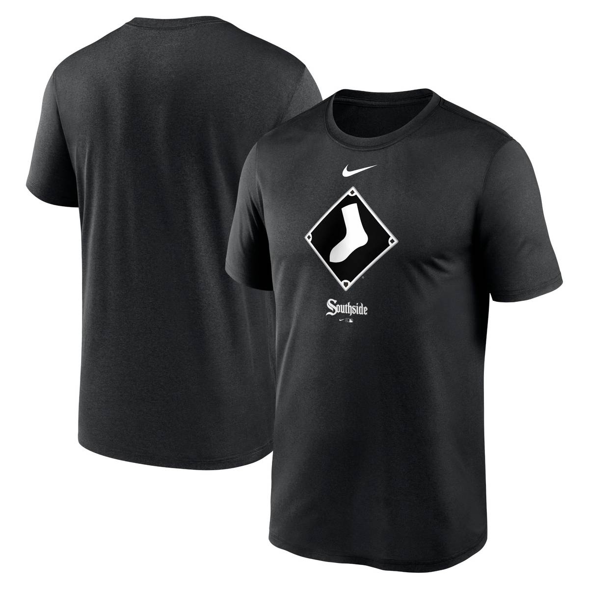 【公式グッズ】MLB ホワイトソックス Tシャツ Nike/ナイキ メンズ ブラック (Men's NIKE City Connect Large Logo Short Sleeve Tee)