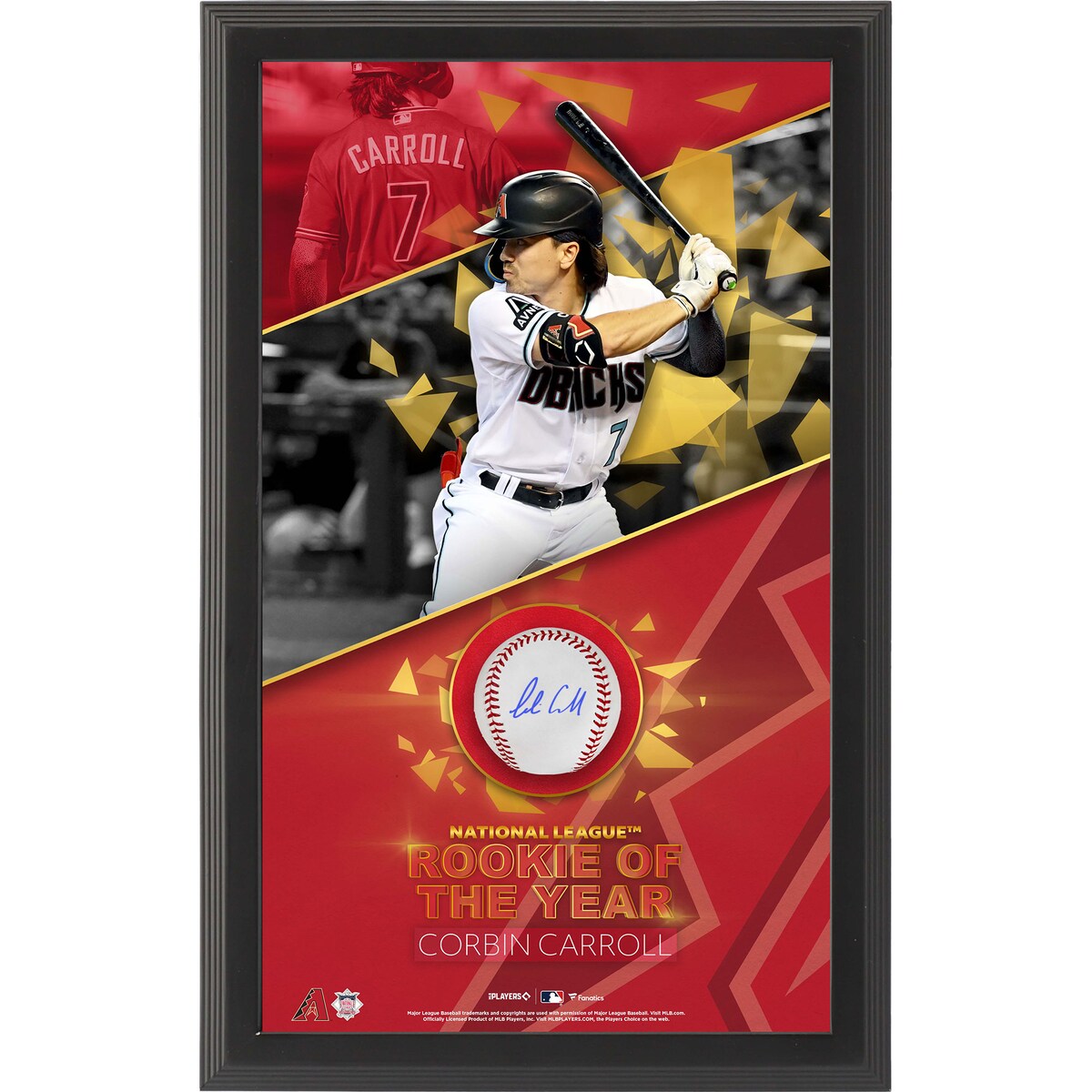 【MLB公式ホログラム付】MLB ダイヤモンドバックス コービン・キャロル 直筆サイン ボール Fanatics Authentic/ファナティクスオーセンティック (AUT FR BASEBALL 45215)