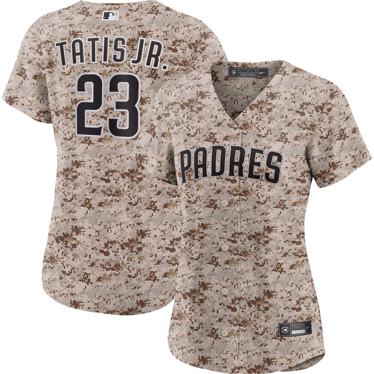 【公式グッズ】MLB パドレス フェルナンド・タティスJr. レプリカ ユニフォーム Nike/ナイキ レディース カモフラ (Women's Nike Replica Player Jersey - Padres USMC Alt 2023)